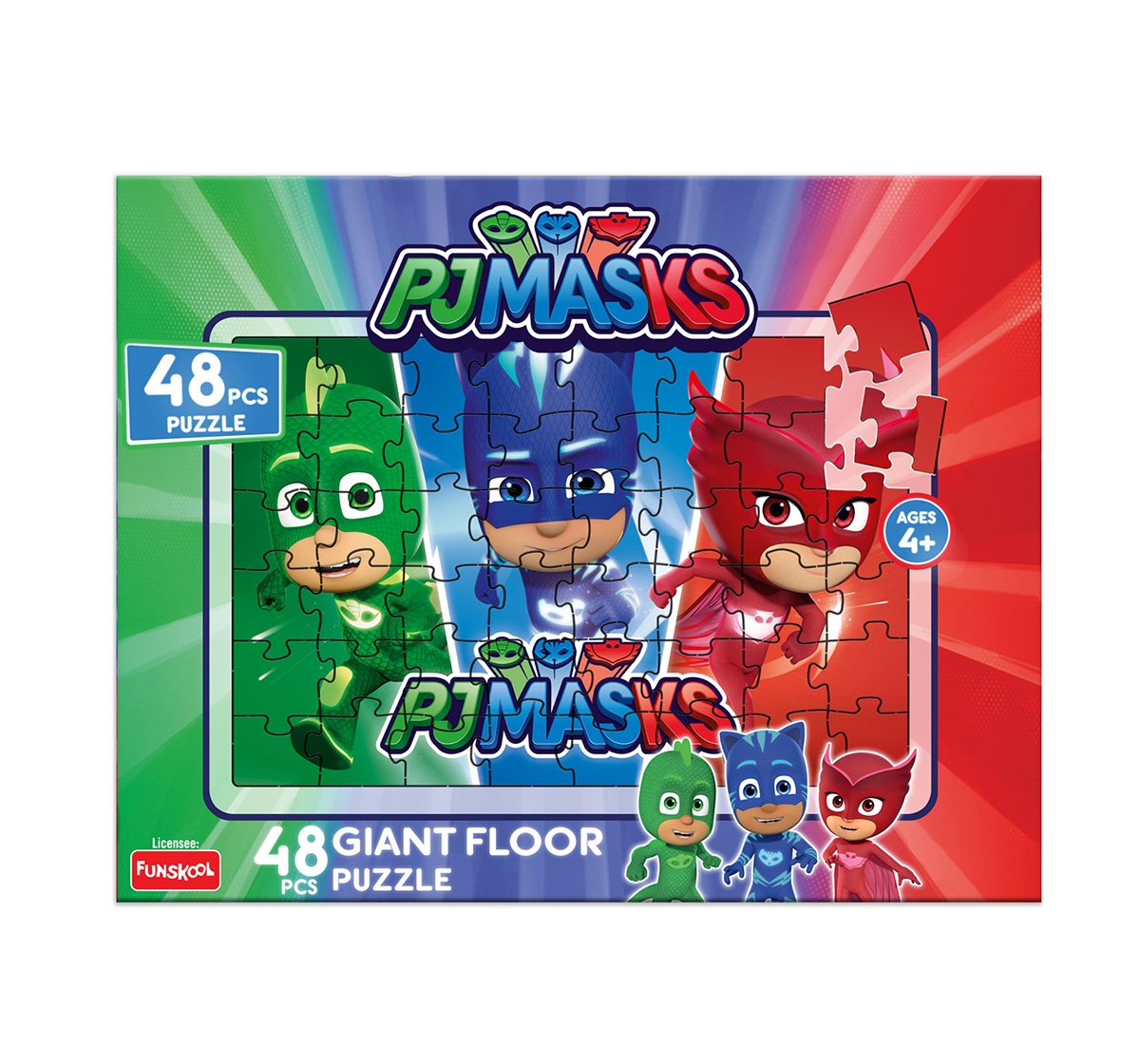 Funskool | Funskool Pj Masks 48Pcs Giant Floor Puzzle 48 Pcs, 2Y+ (Multicolor)