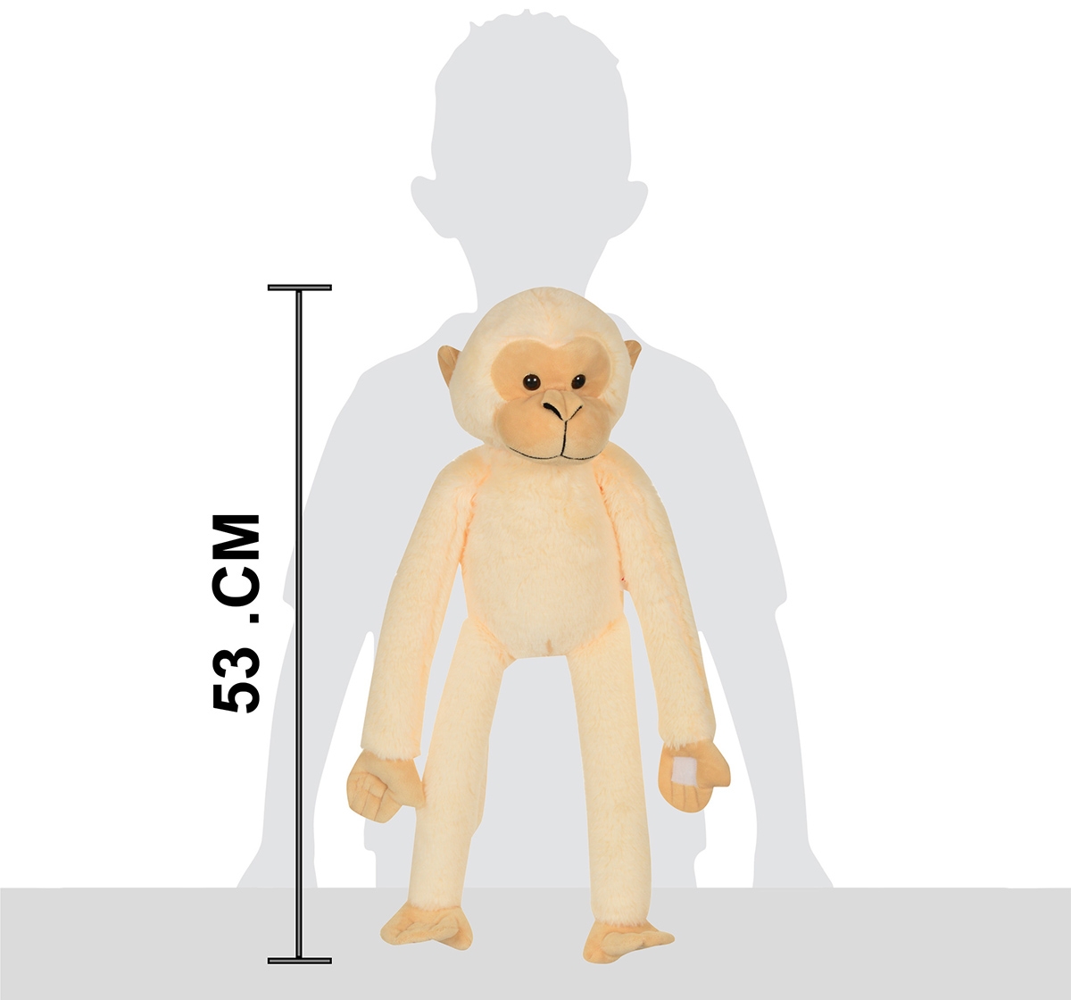 Mirada | Mirada 52cm hanging monkey soft toy Multicolor 3Y+ 3