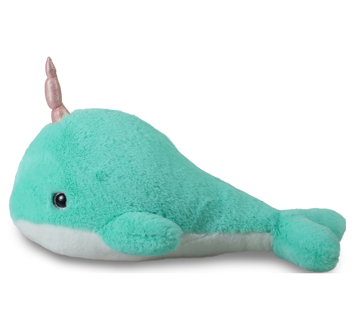 Adorable Stuffed Plush Narwhal by Mirada, Soft Toys for Kids of All Ages, 3Y+, Green, 40cm