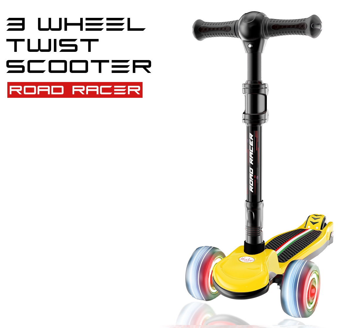 Zoozi | Zoozi 3 Wheel Twist Scooterfor Outdoor play Yellow 3Y+