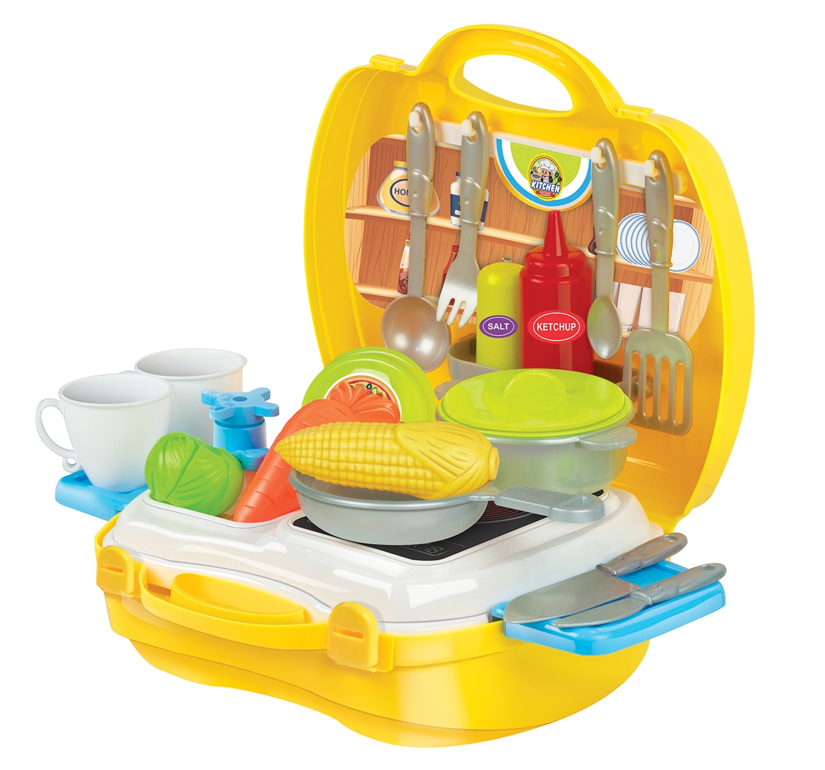 Kingdom Of Play | Kingdom Of Play Luxury Kitchen set cooking toy with suitcase and kitchen accessories Multicolor 24M+