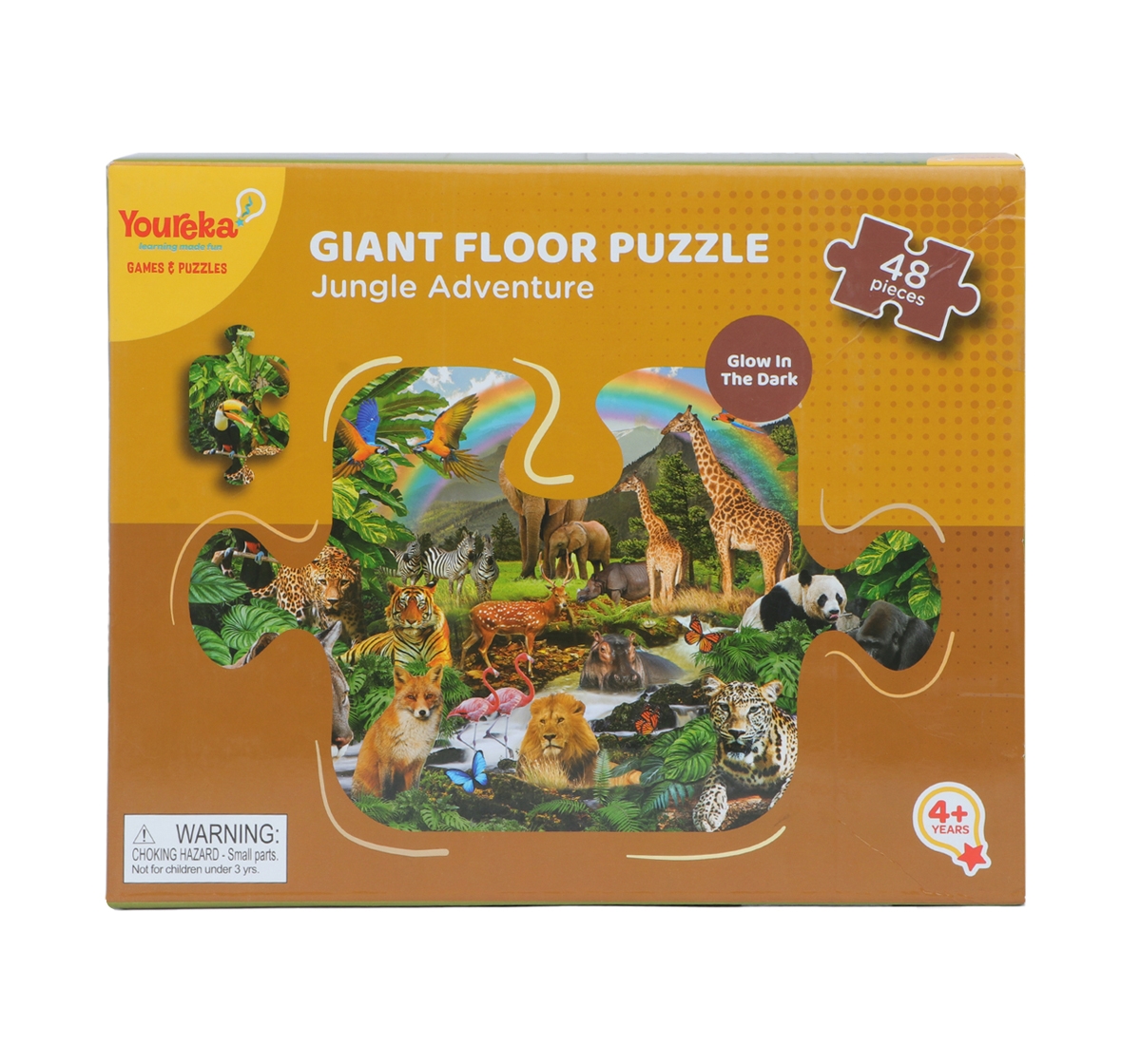Youreka 48 Piece Giant Jungle Puzzle Multicolour 4Y+