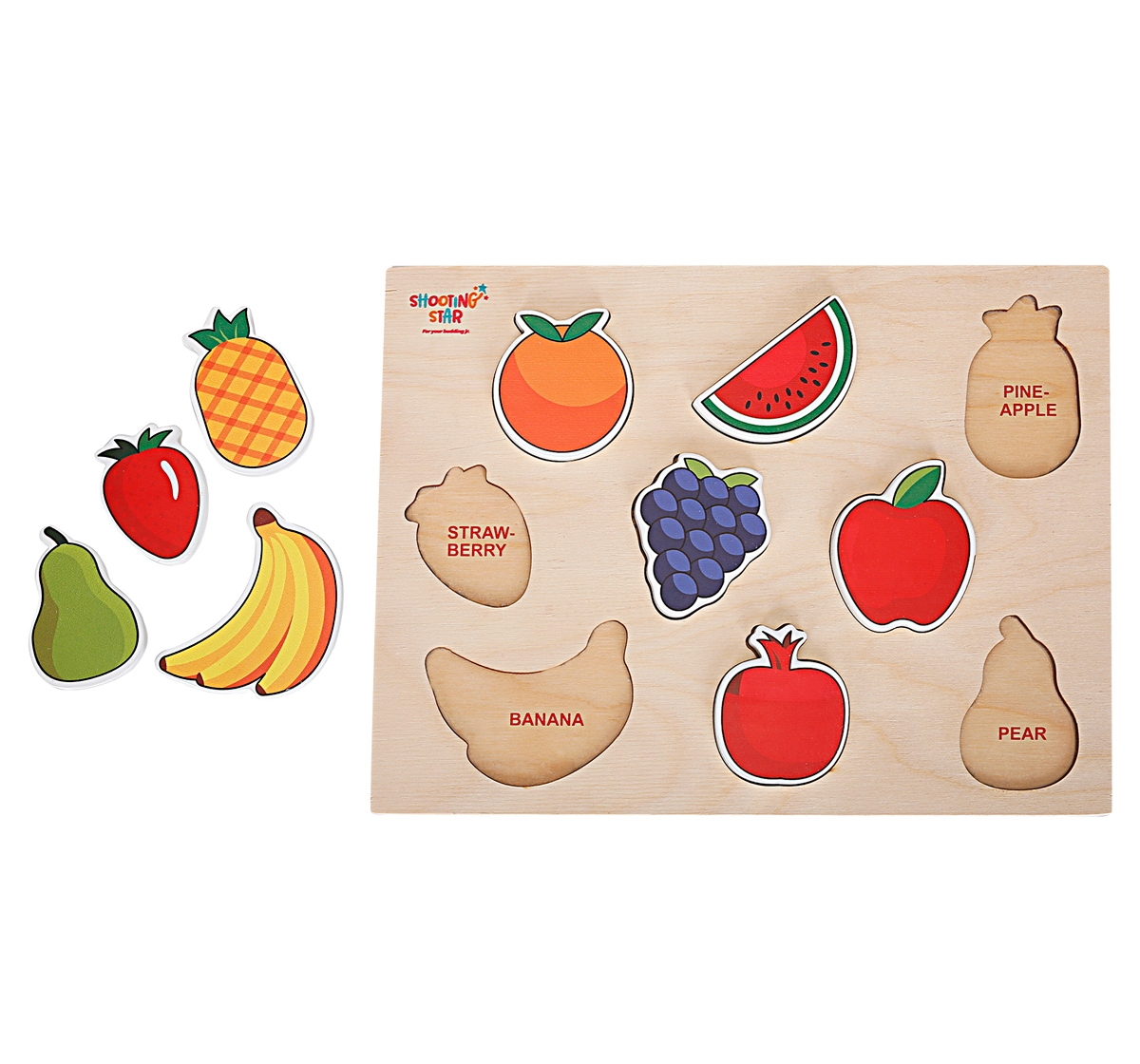 Shooting Star | Shooting Star Fruits Puzzle Chunky 9Piece Multicolour 3Y+
