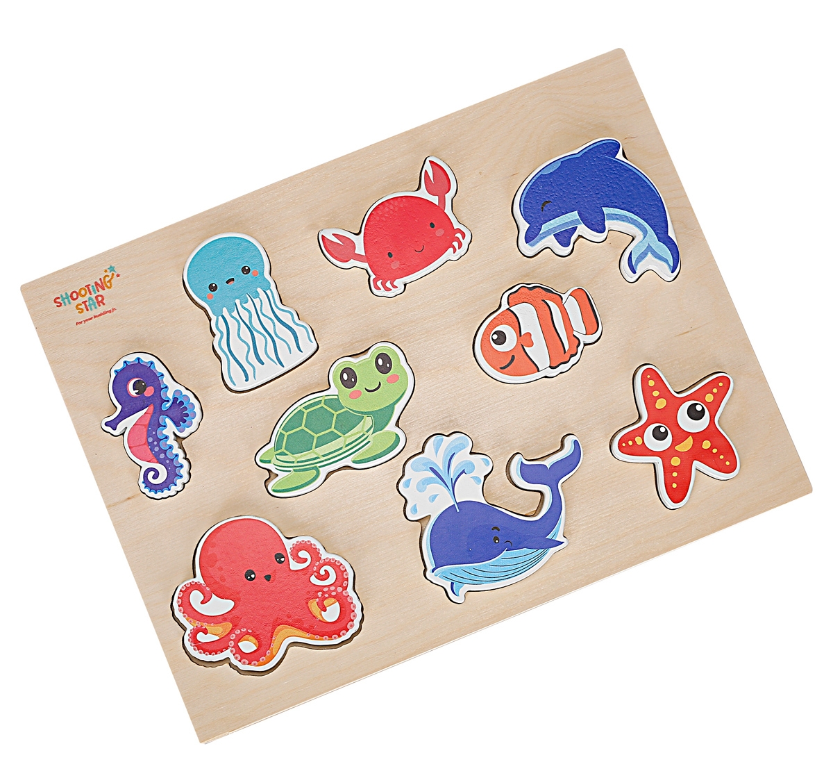Shooting Star | Shooting Star Sea Animals Chunky 9 Piece Puzzle for kids 3Y+, Multicolour