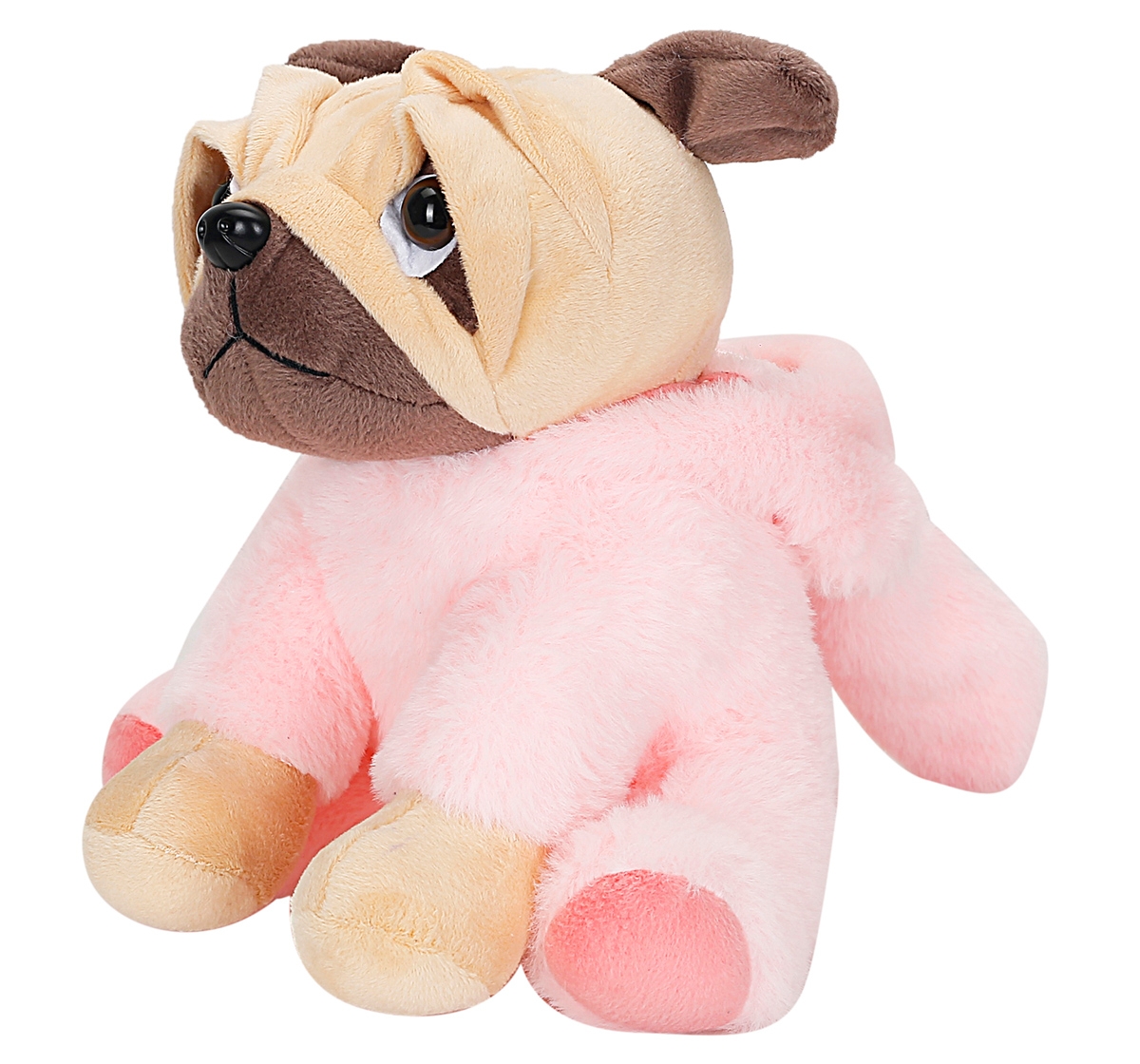 Fuzzbuzz | Fuzzbuzz 24Cm Pug With Bunny Hoodie Soft Toy for kids 3Y+, Multicolour