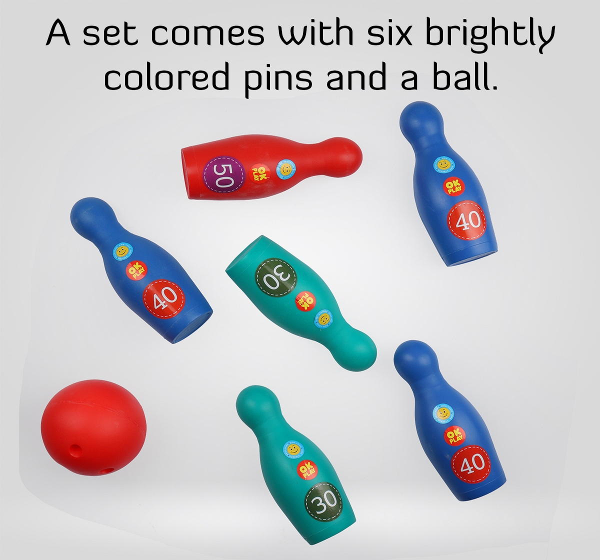 Zoozi Junior Bowling Alley Bowling Game Set for KidsPlastic Multicolor 3Y+