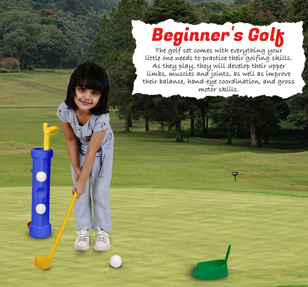 Zoozi Beginners Golf Golf set for kids Golf Play kit Multicolor 5Y+