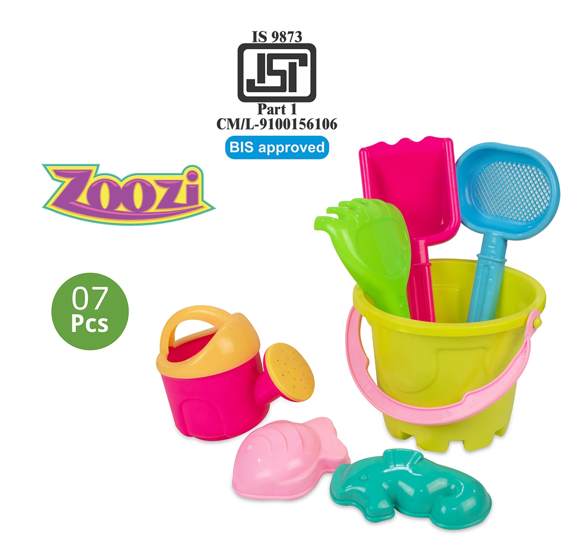 Zoozi Beach set of 7 Pieces for kids Multicolor 18M+