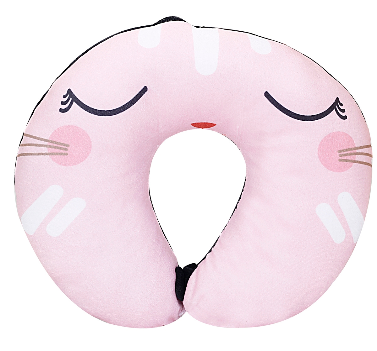 Luvley | Luvley Pink Cat Face Neck Pillow for kids 3Y+, Multicolour