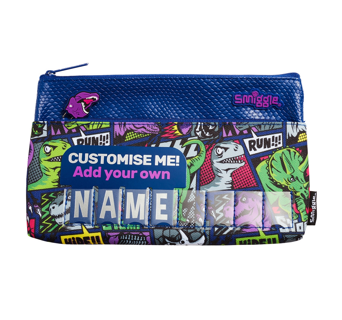 Smiggle | Smiggle Bright Side All Rounder Id Pencil Case for Kids 3Y+, Blue