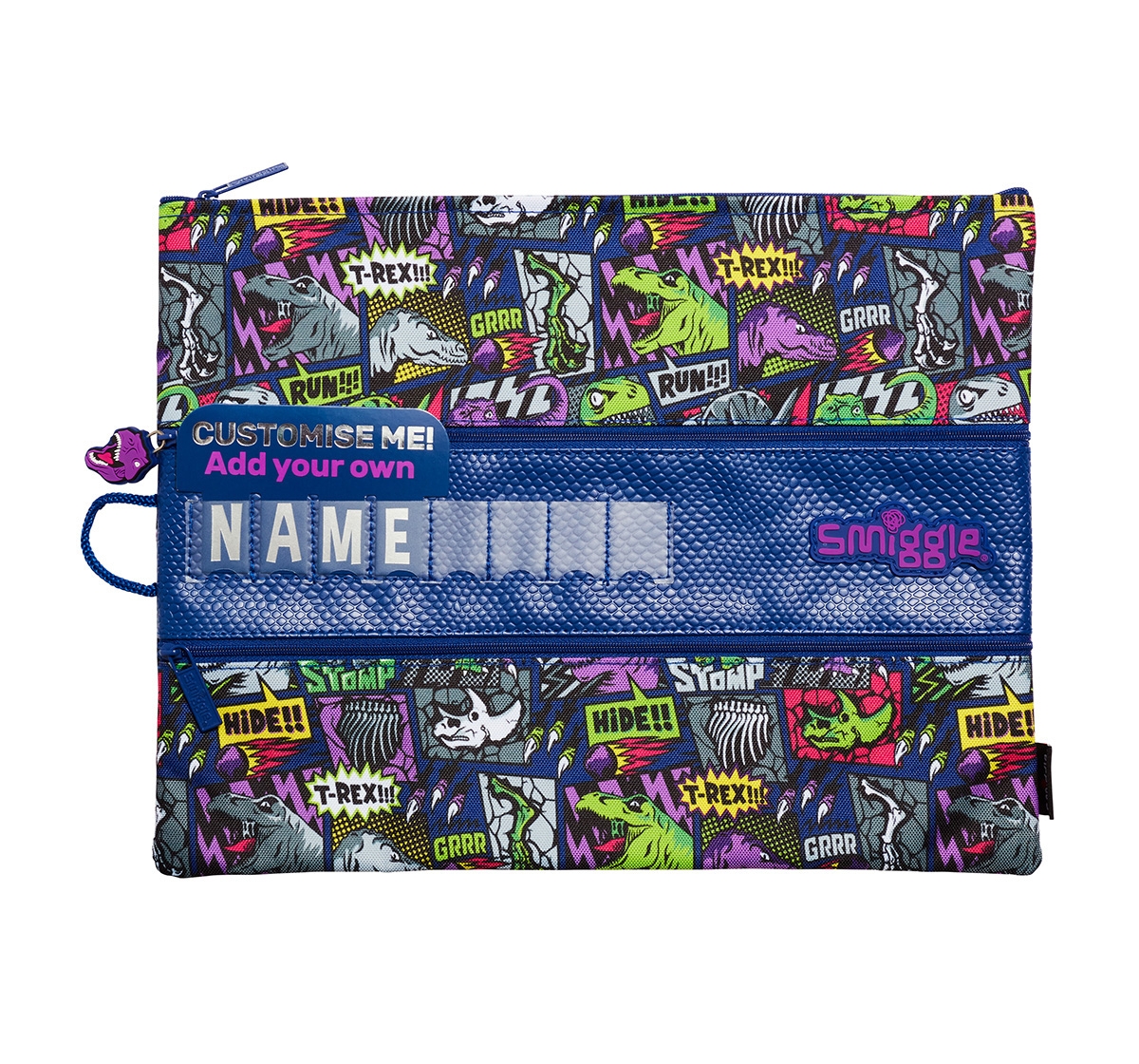 Smiggle | Smiggle Bright Side A4 Id Pencil Case for Kids 3Y+, Blue
