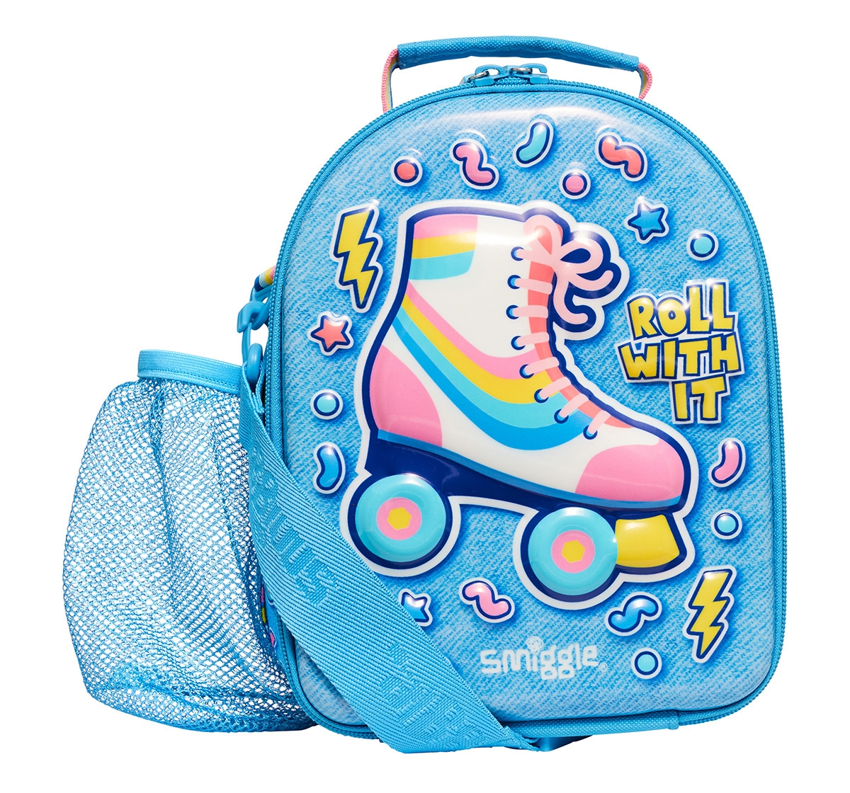 Smiggle | Smiggle Bright Side Hardtop Lunch Box With Strap for kids 3Y+, Multicolour