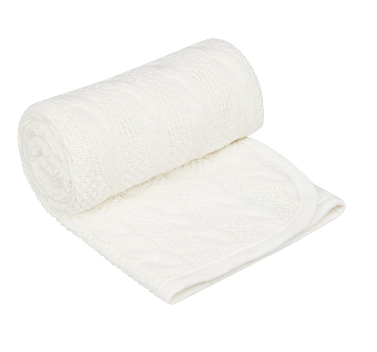 Mothercare | MOTHERCARE LITTLE&LOVED KNITTED BLANKET OFF WHITE