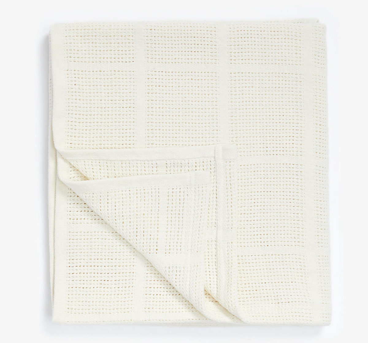 Mothercare | MOTHERCARE CREAM ESSENTIALS COTBED CELLULAR BLANKET