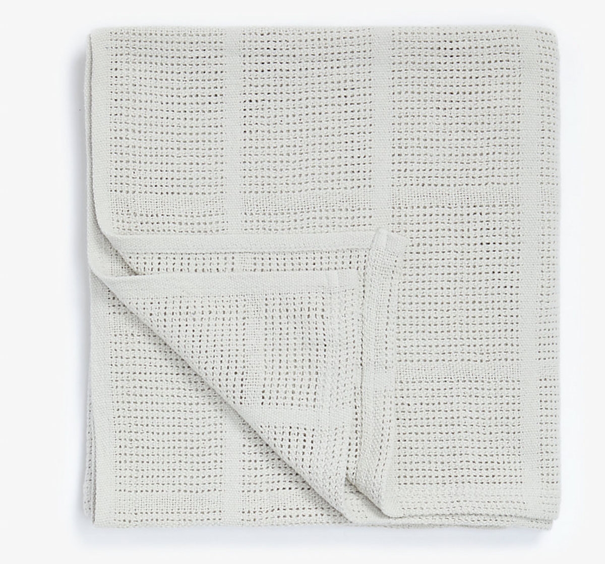 MOTHERCARE GREY ESSENTIALS COTBED CELLULAR BLANKET