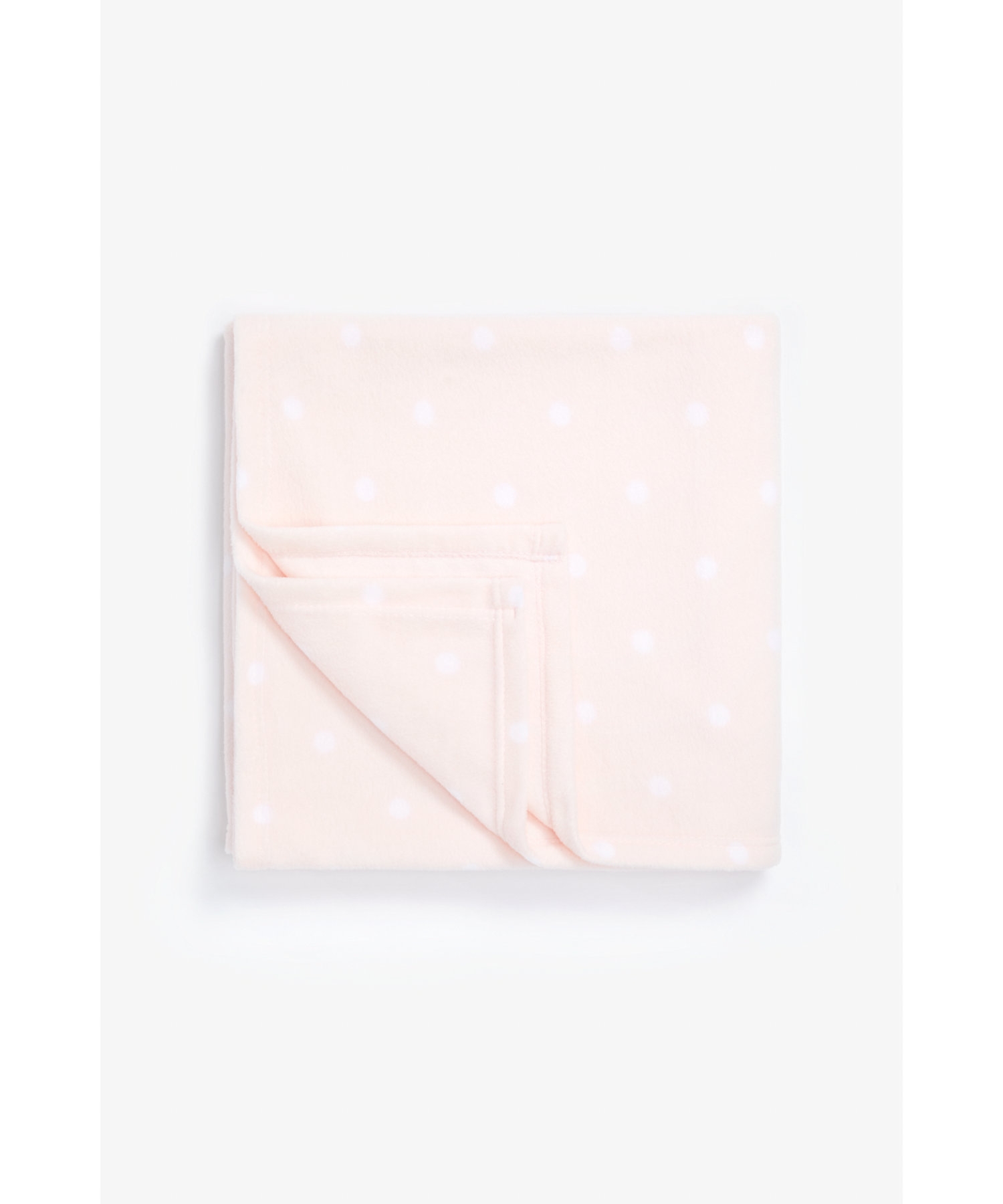 Mothercare | Mothercare Essential Cotbed Polka Dots Fleece Blanket Pink