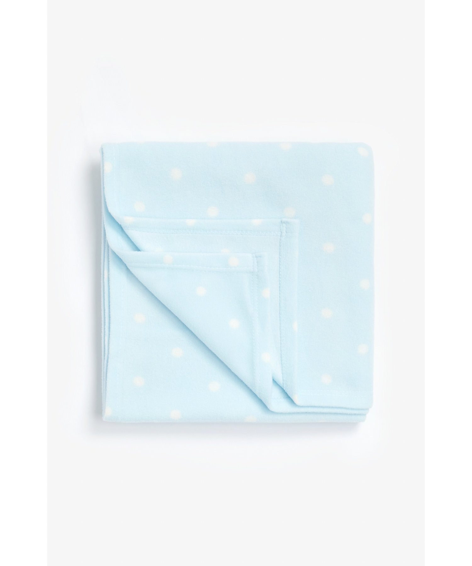 Mothercare | Mothercare Essential Cotbed Polka Dots Fleece Blanket Blue