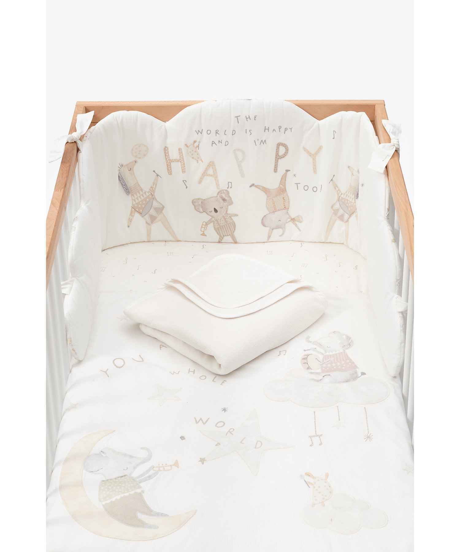 Mothercare | Mothercare Dancing Band Bed In Bag Grey 