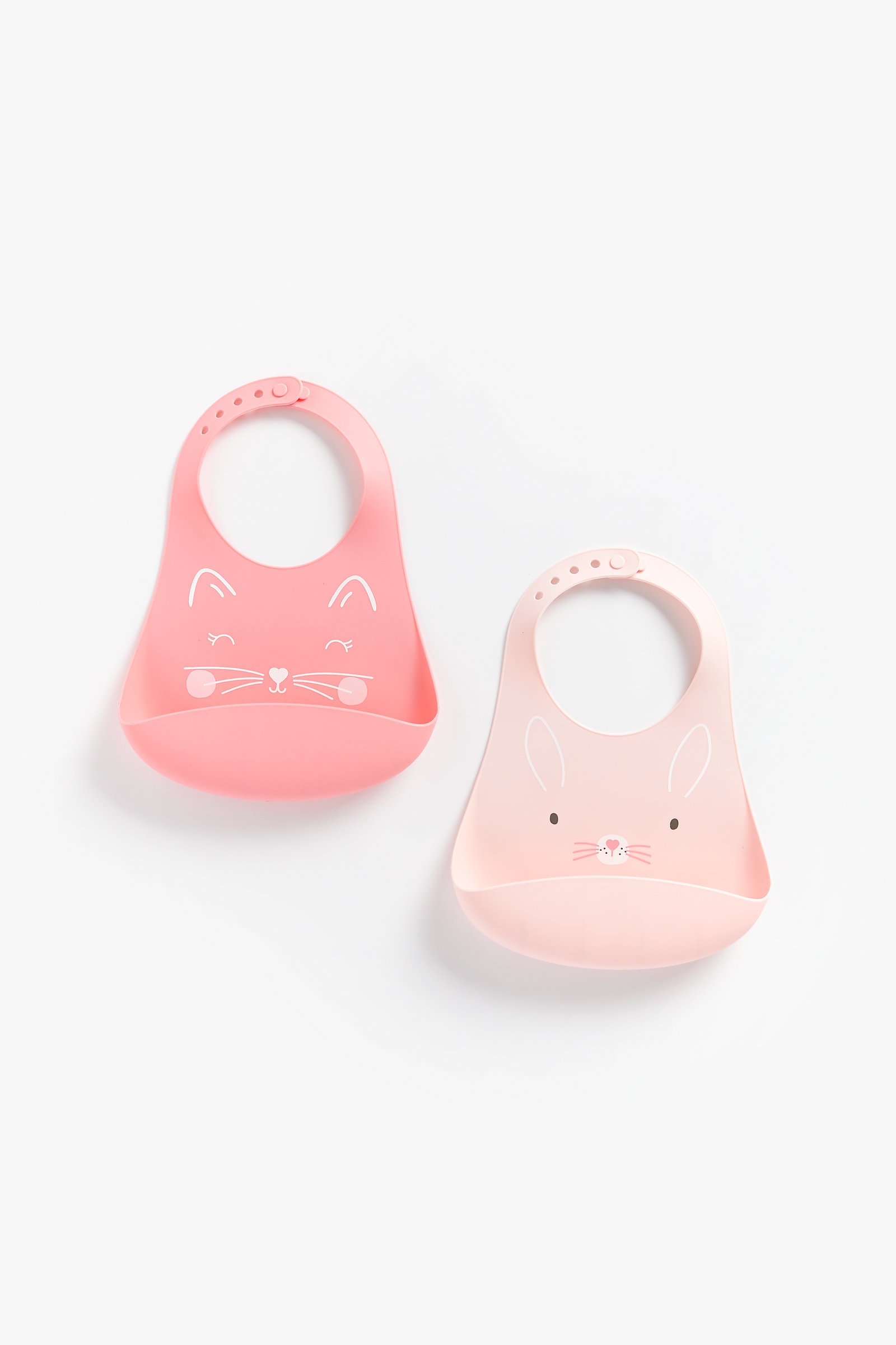 Mothercare Cat and Bunny Crumb-catcher Pink Pack of 2