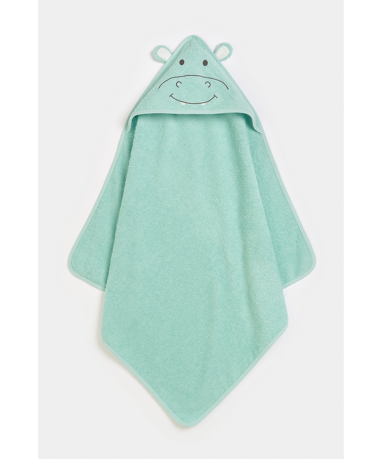 Mothercare Hippo Cuddle and Dry Hooded Towel Blue
