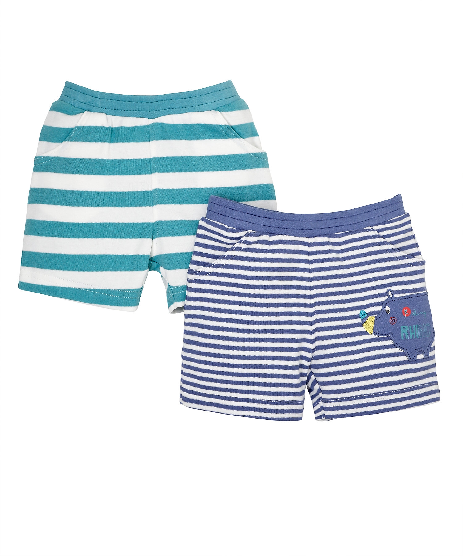Mothercare | Boys Jersey Shorts Animal Patchwork - Blue