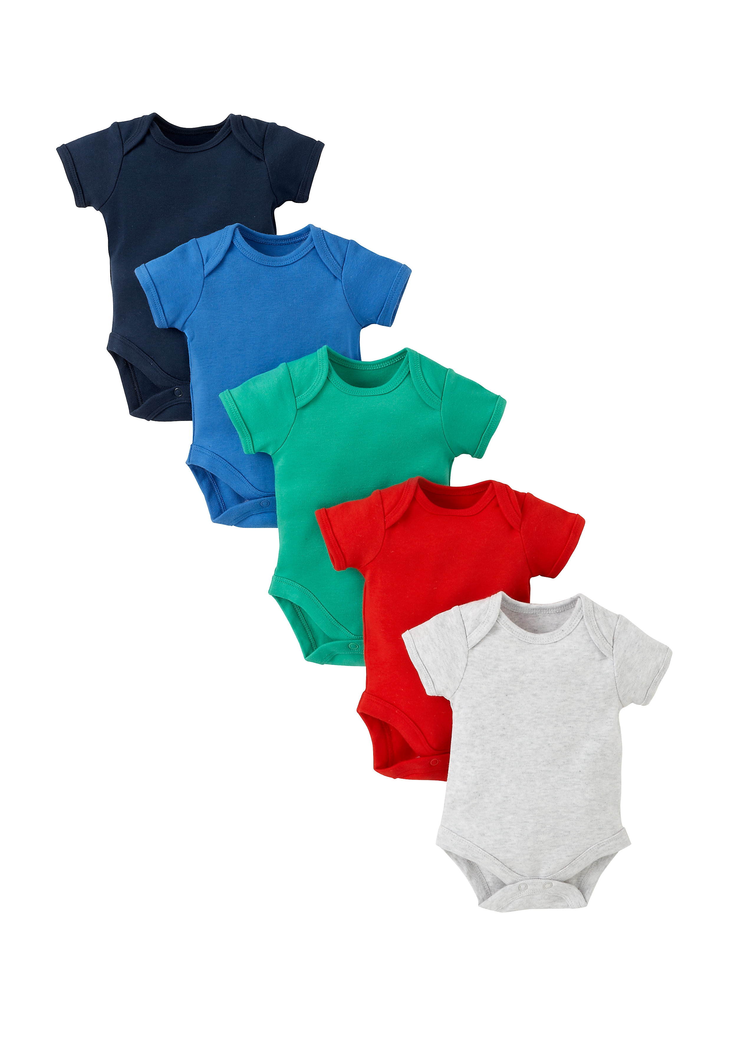 Mothercare | Boys Bodysuits - Pack Of 5 - Multicolor