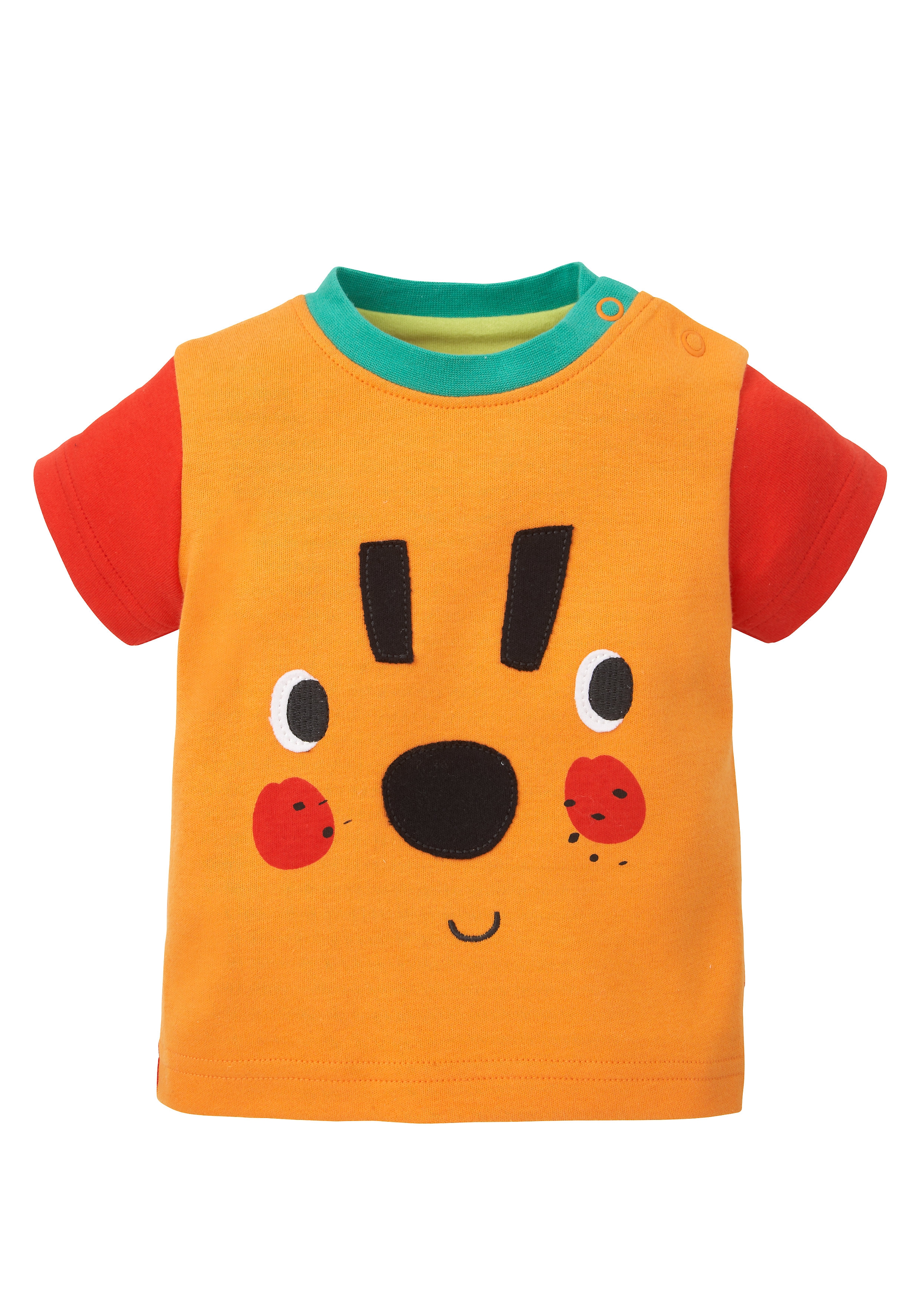 Mothercare | Boys Half Sleeves T-Shirt Tiger Print - Orange