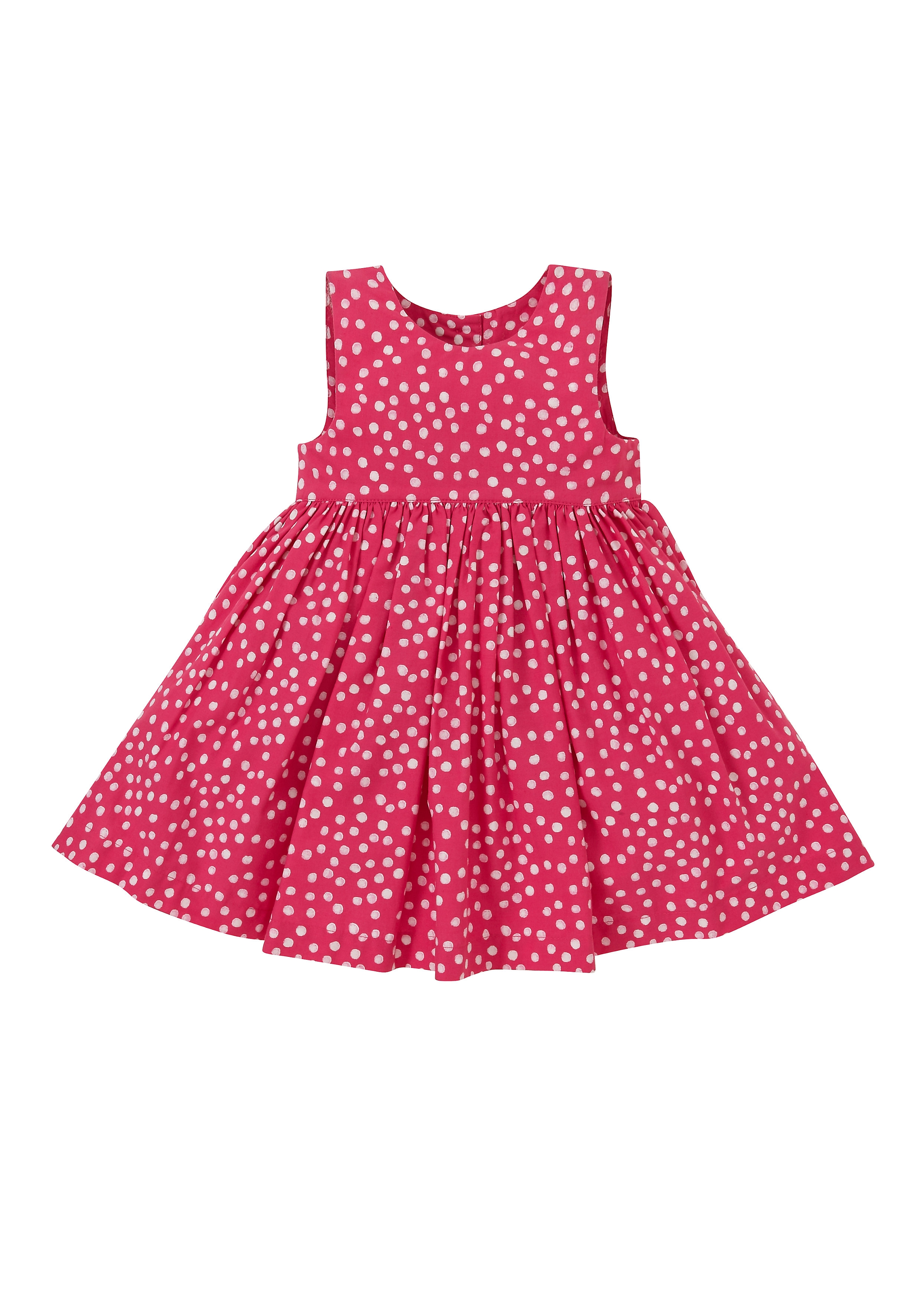Mothercare | Girls Sleeveless Dress Polka Dot Print - Red