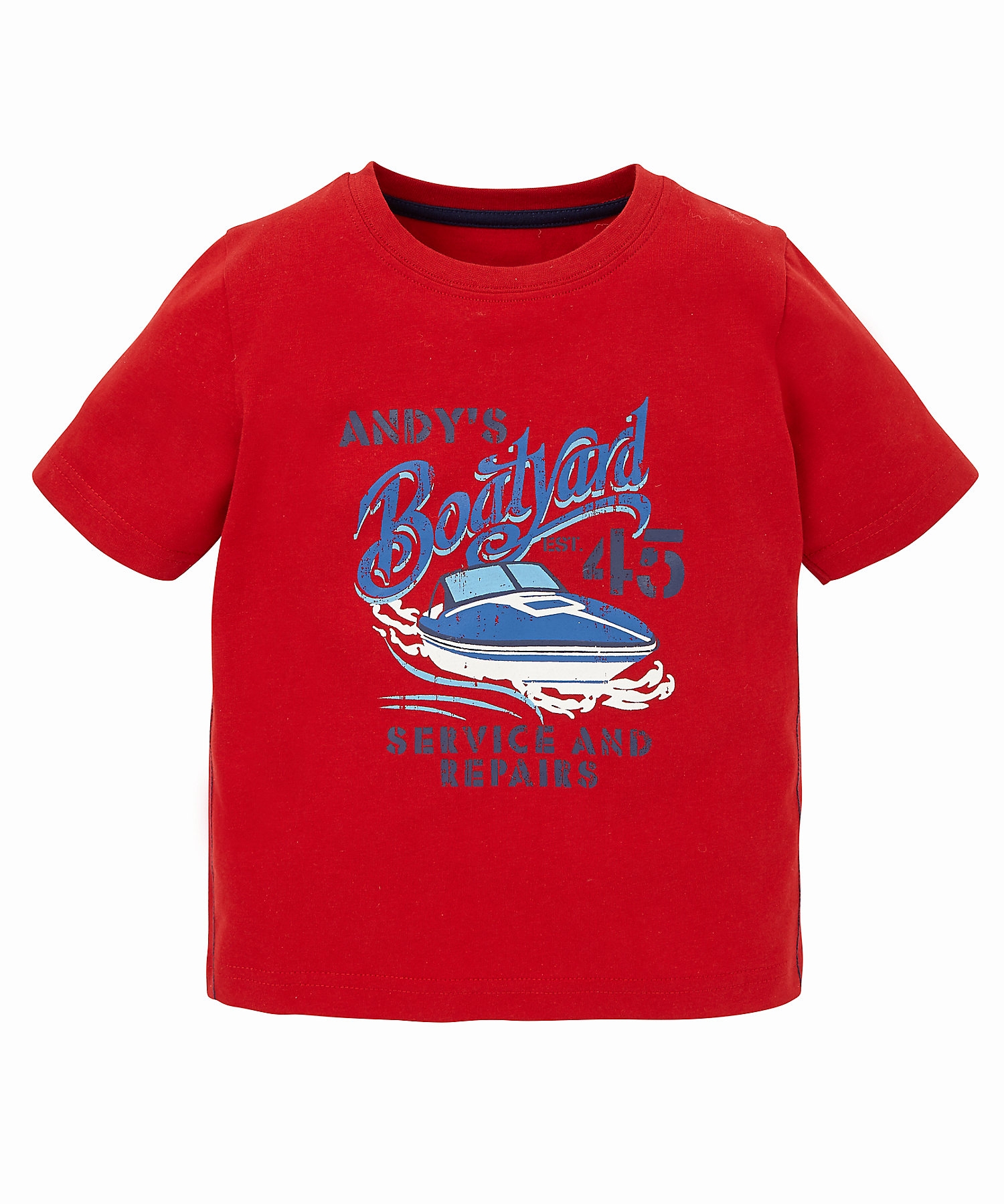 Mothercare | Boys Half Sleeves T-Shirt Text Print - Red