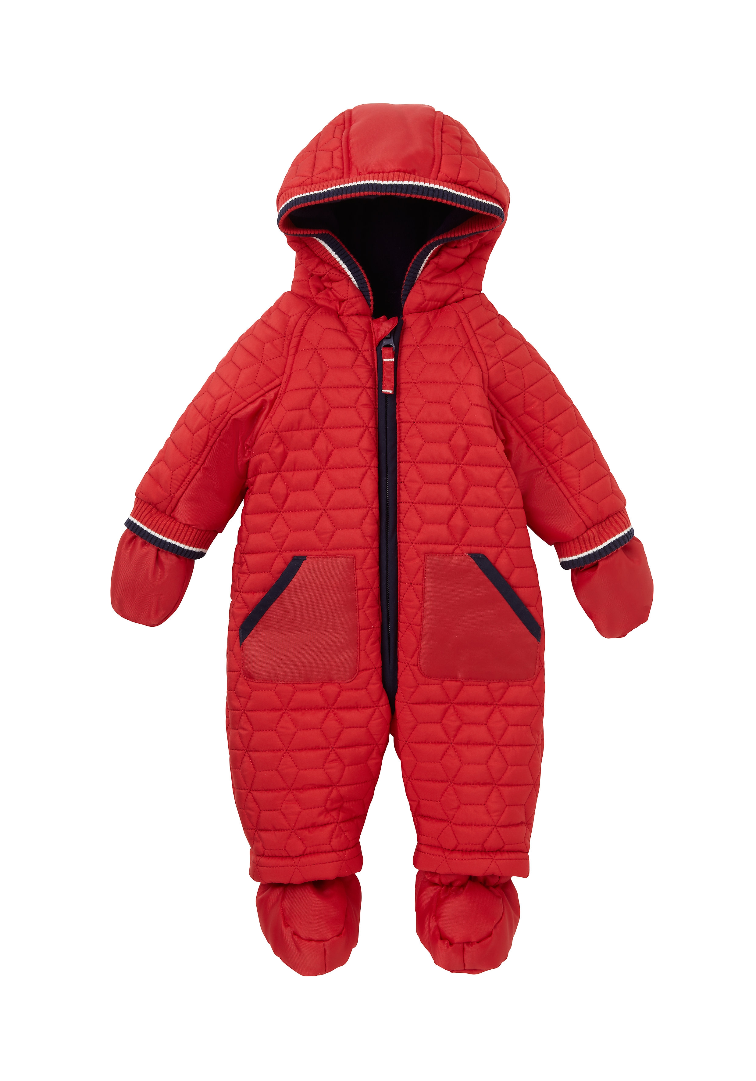 Mothercare | Boys Red Quilted Snowsuit  - Red