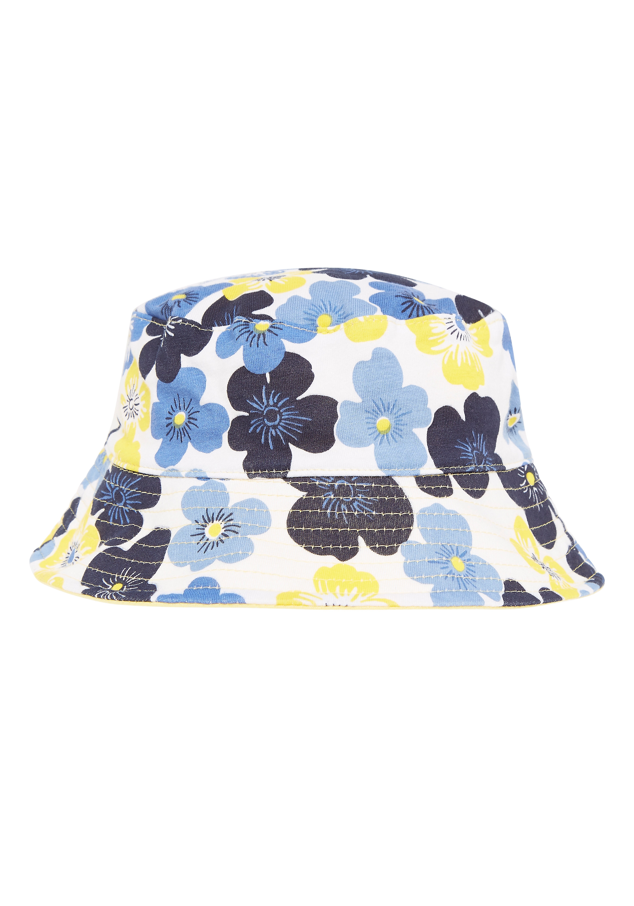 Mothercare | Girls Floral Jersey Sun Hat - Blue