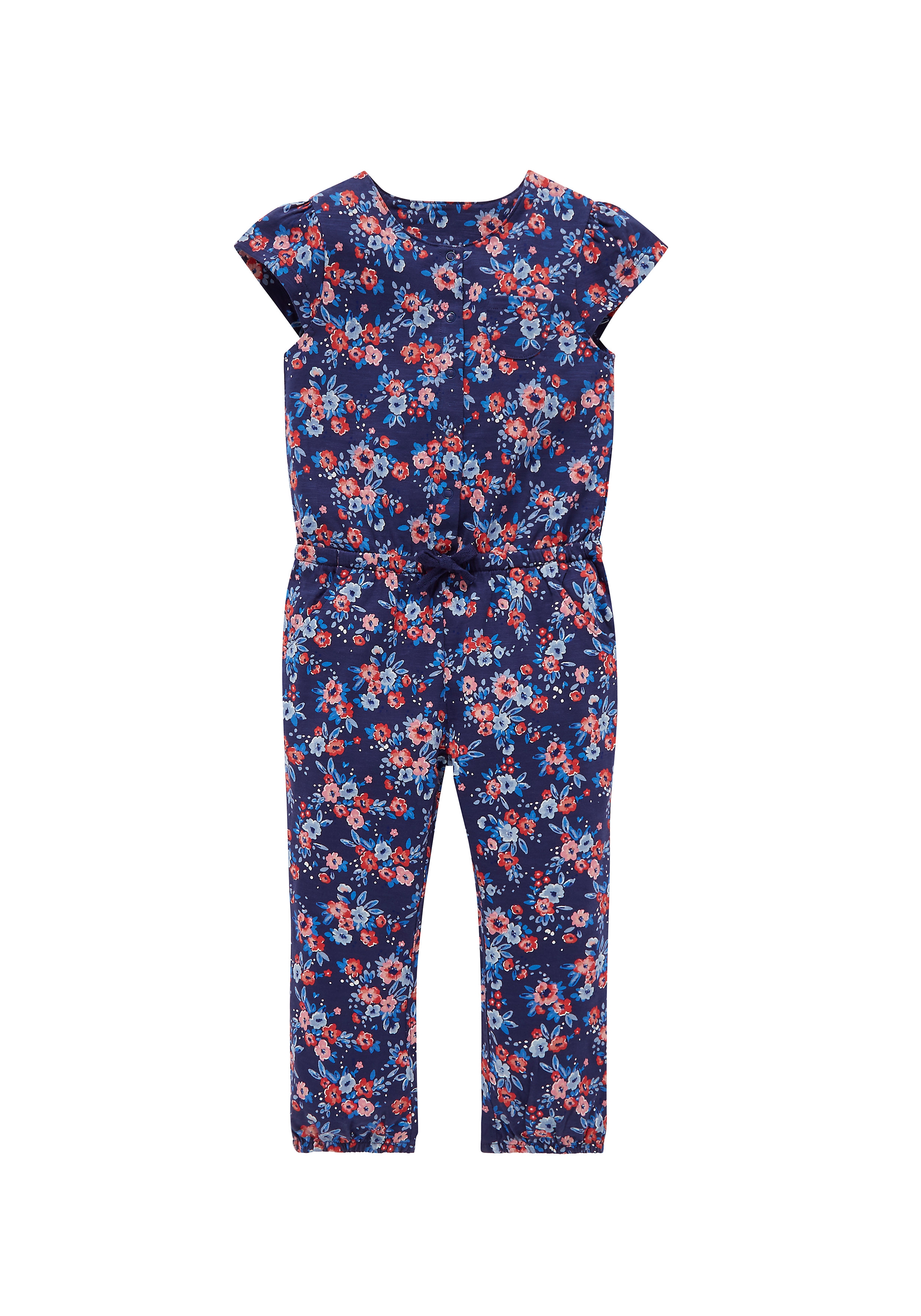 Mothercare | Navy Girls Floral Jumpsuit