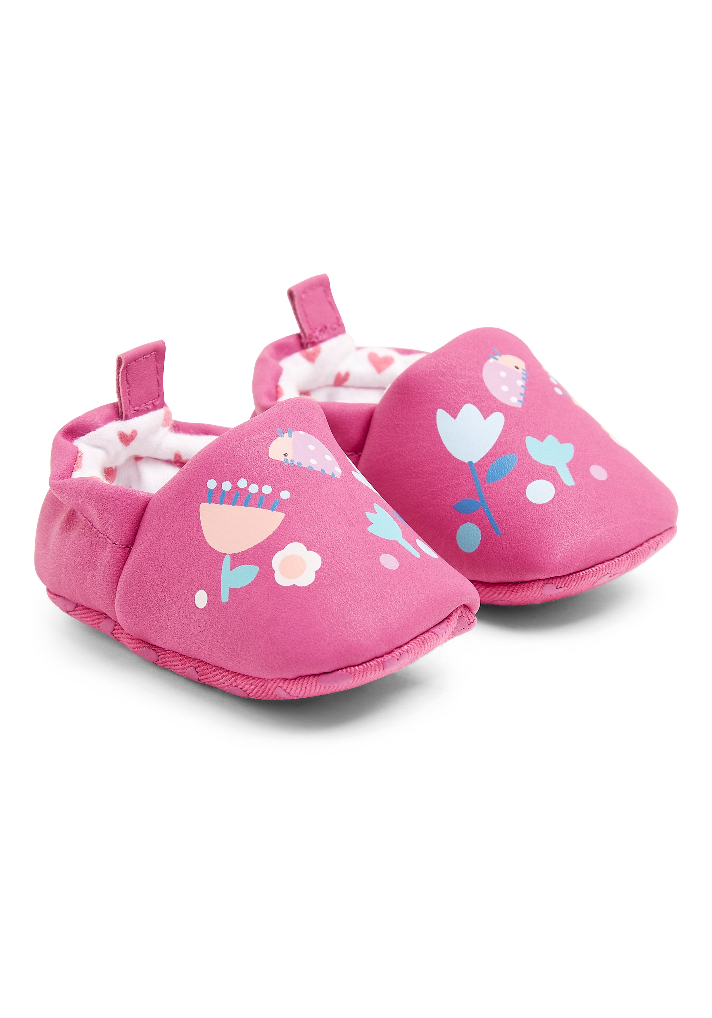 Mothercare | Girls Floral Slippers - Pink