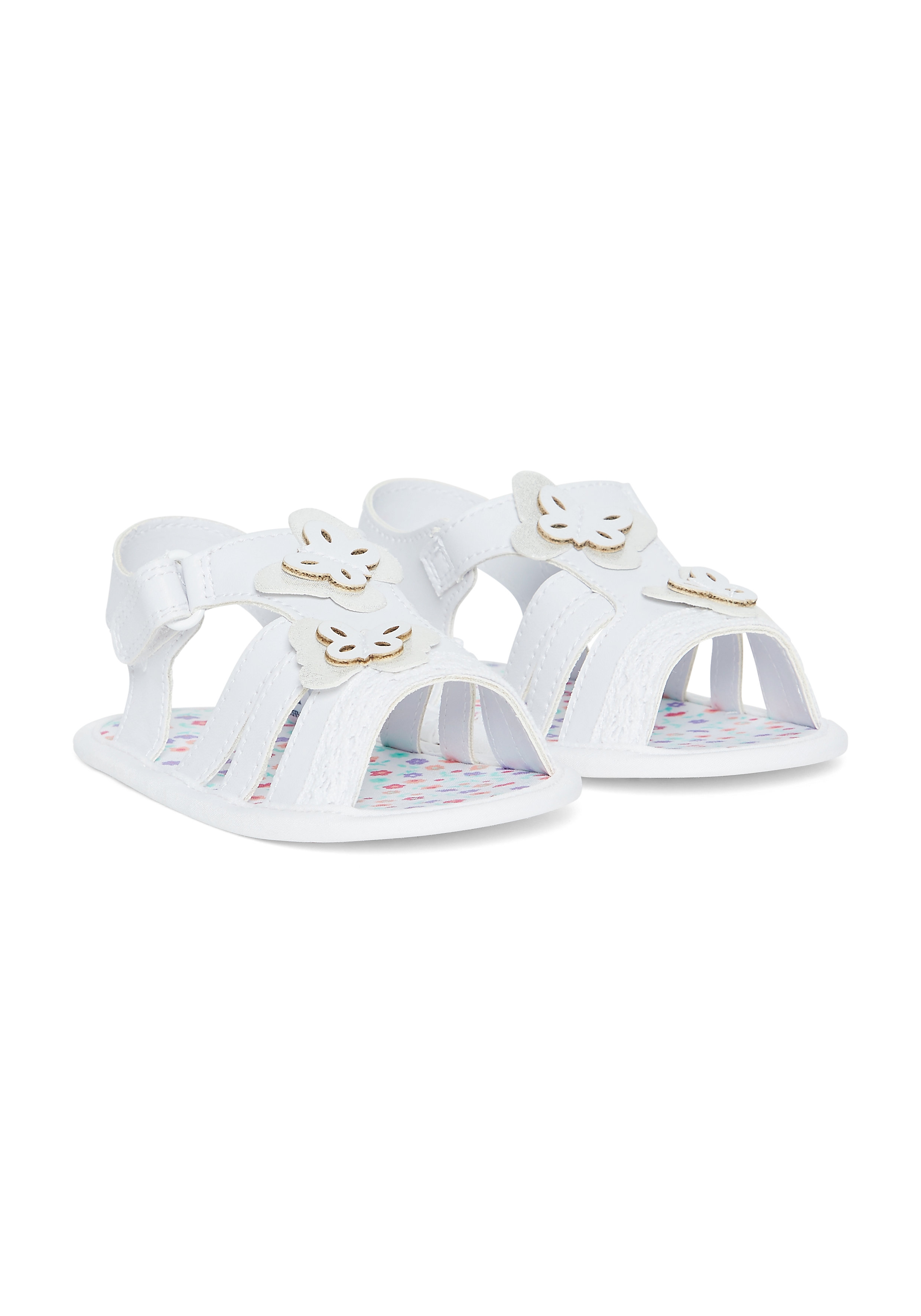Mothercare | Girls Butterfly Sandals - White