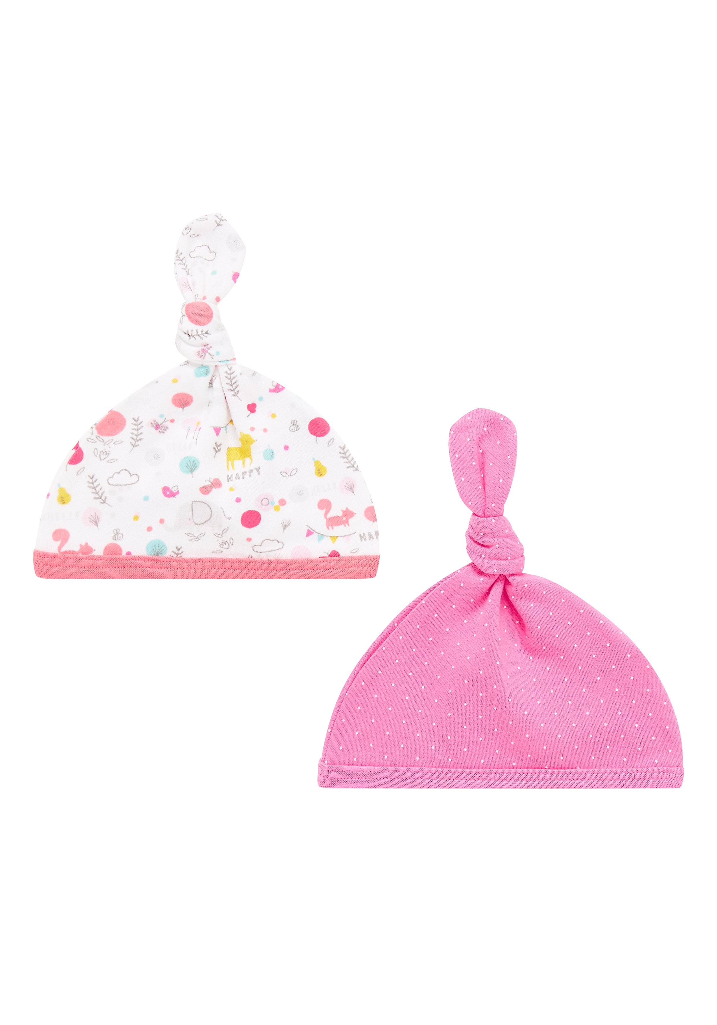 Mothercare | Girls Woodland Hats - Pack Of 2 - Multicolor