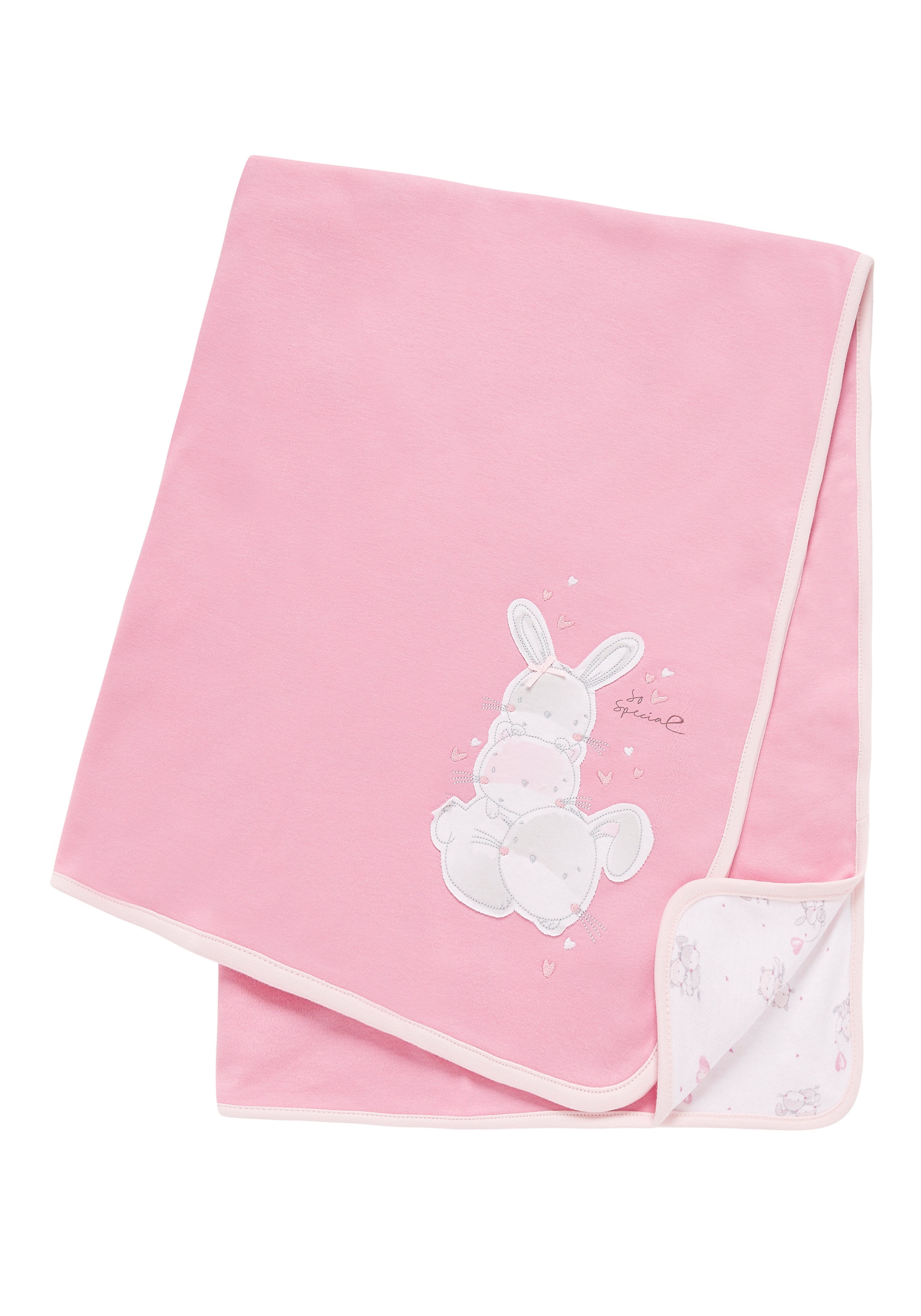 Mothercare | Girls Shawl Bunny Patchwork - Pink