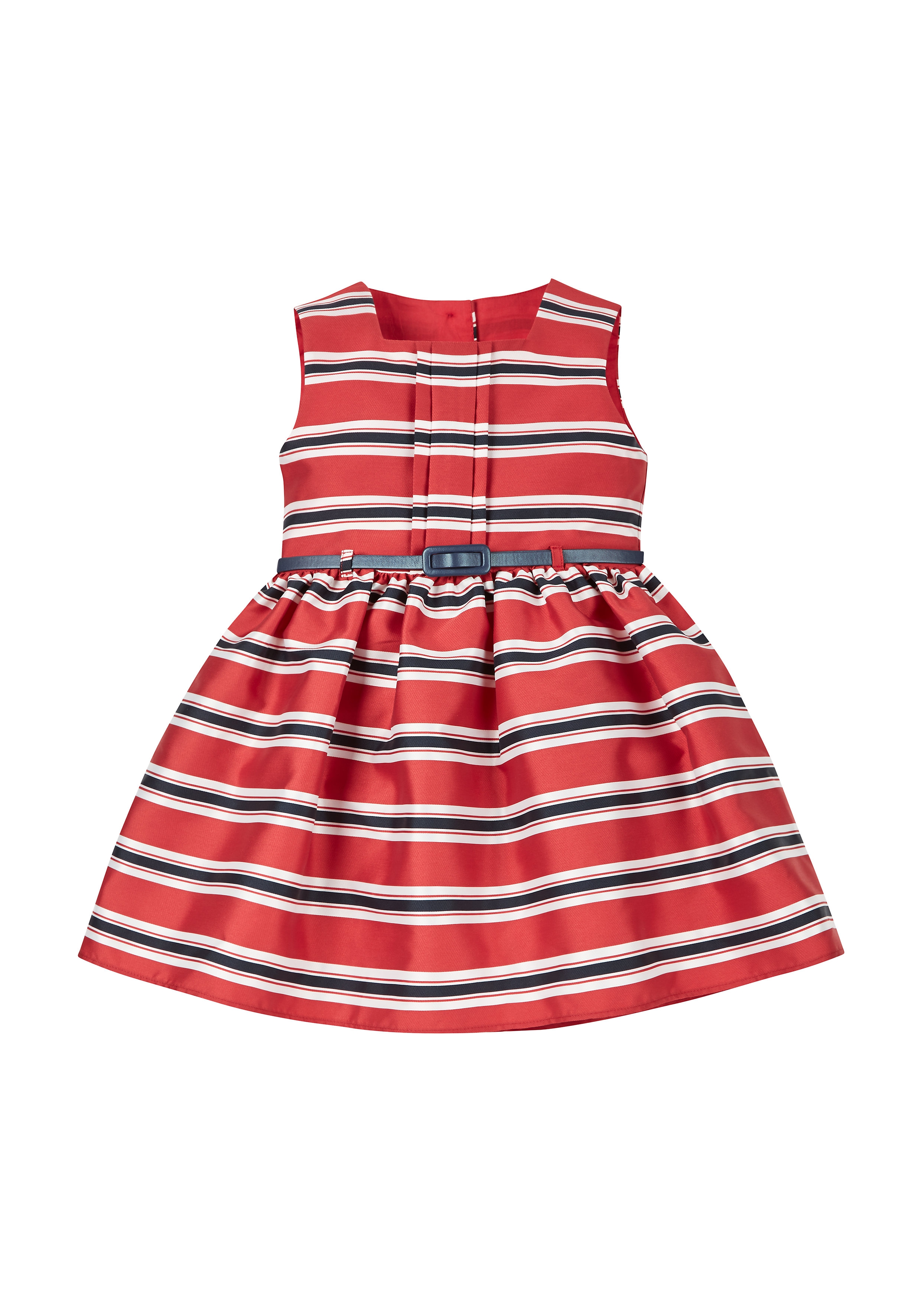 Mothercare | Girls Nautical Striped Poplin Prom Dress - Red