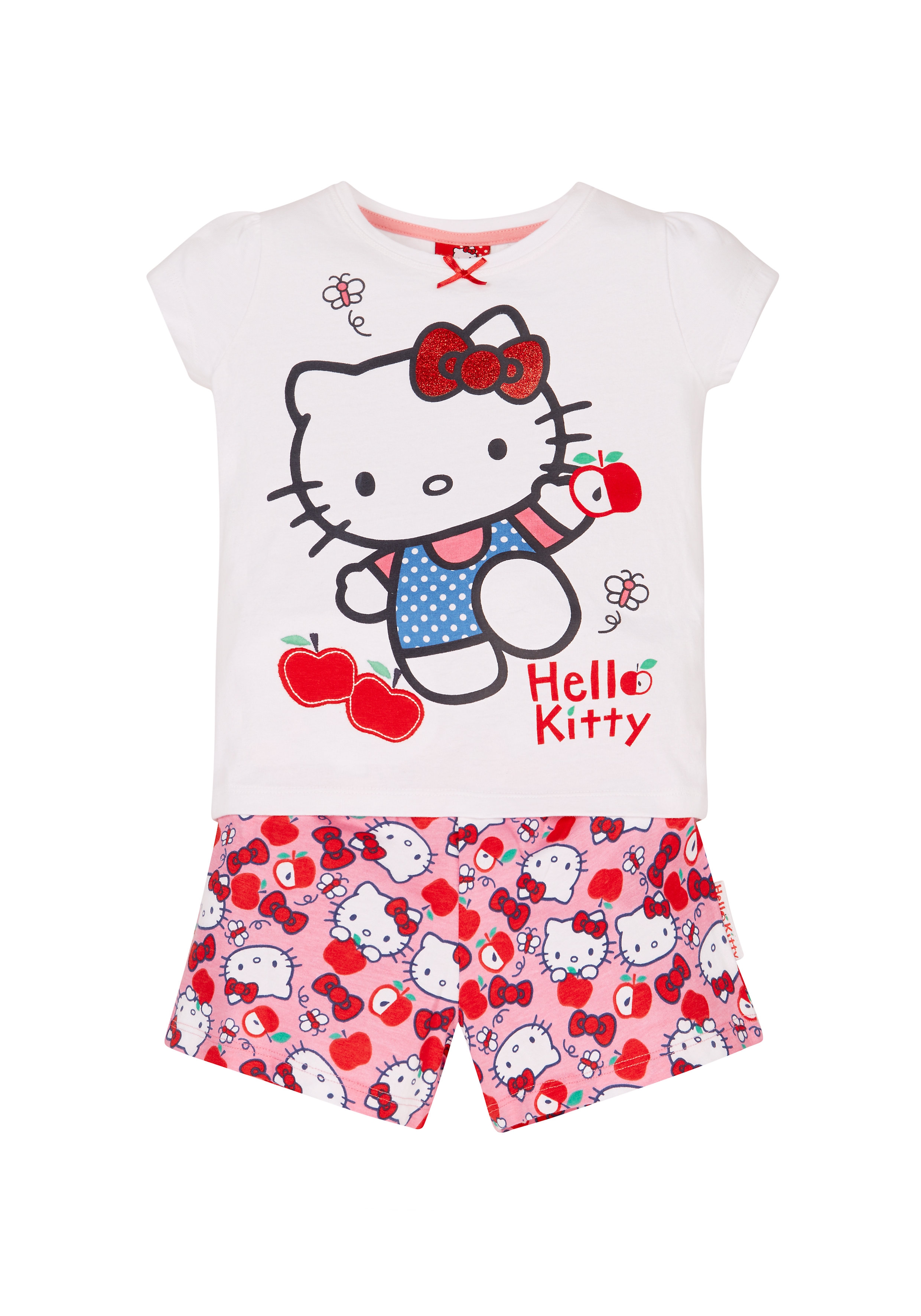 Mothercare | Girls Hello Kitty Shortie Pyjamas - Red White