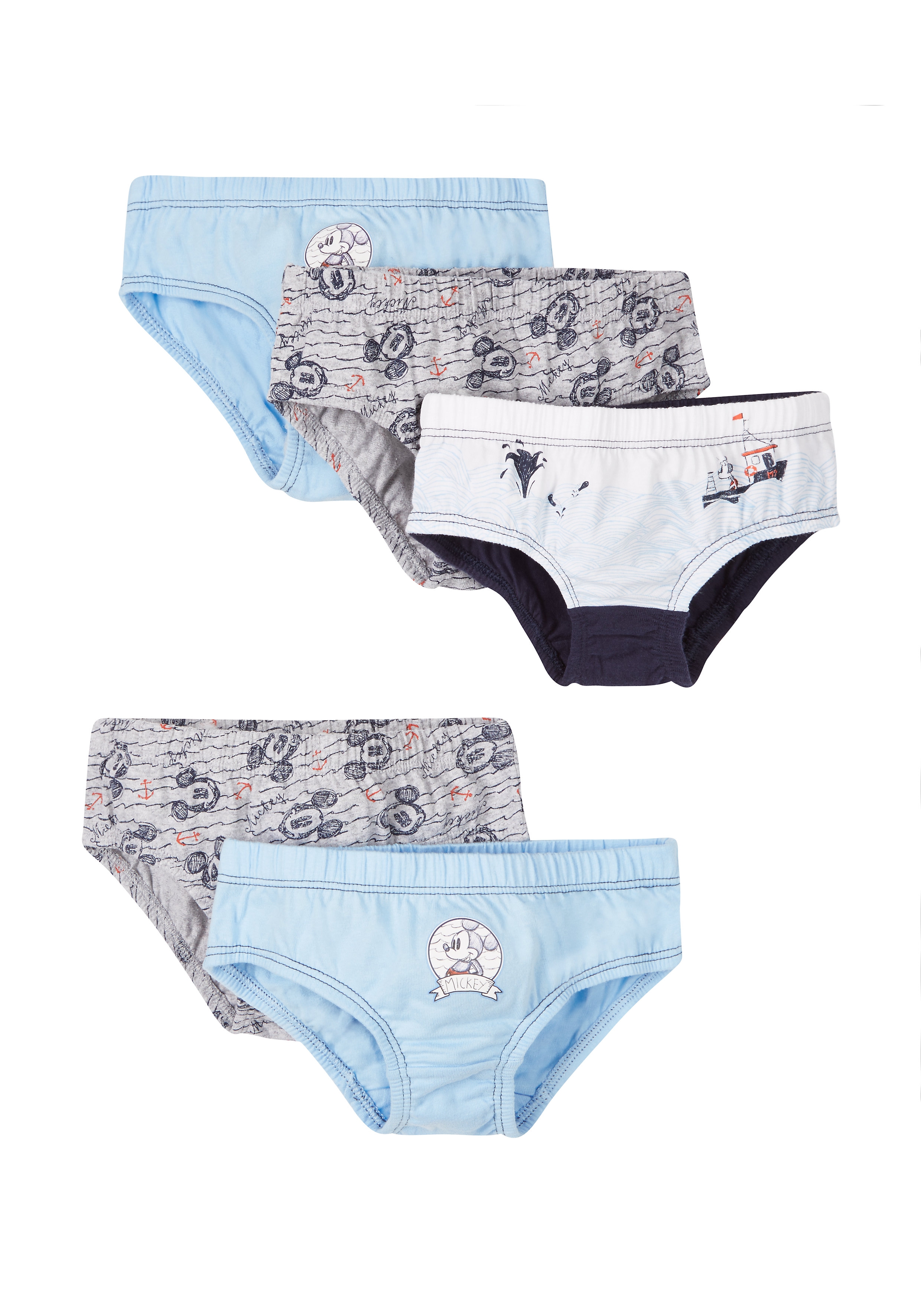 Mothercare | Boys Briefs Mickey Mouse Print - Pack Of 5 - Multicolor