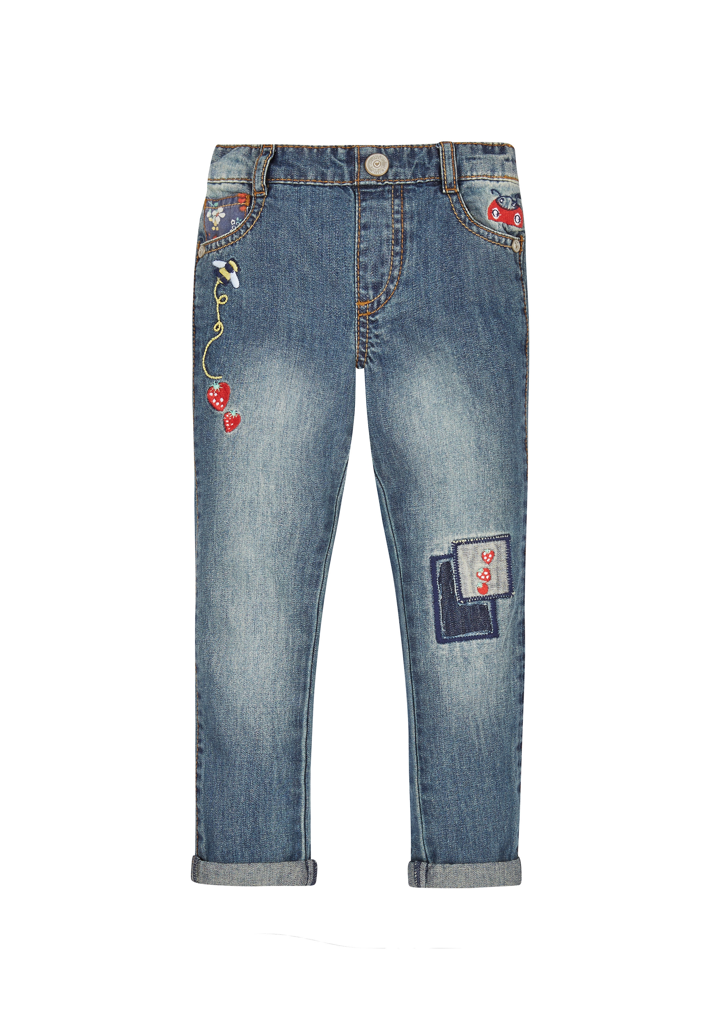 Mothercare | Girls Embroidered Jeans - Blue