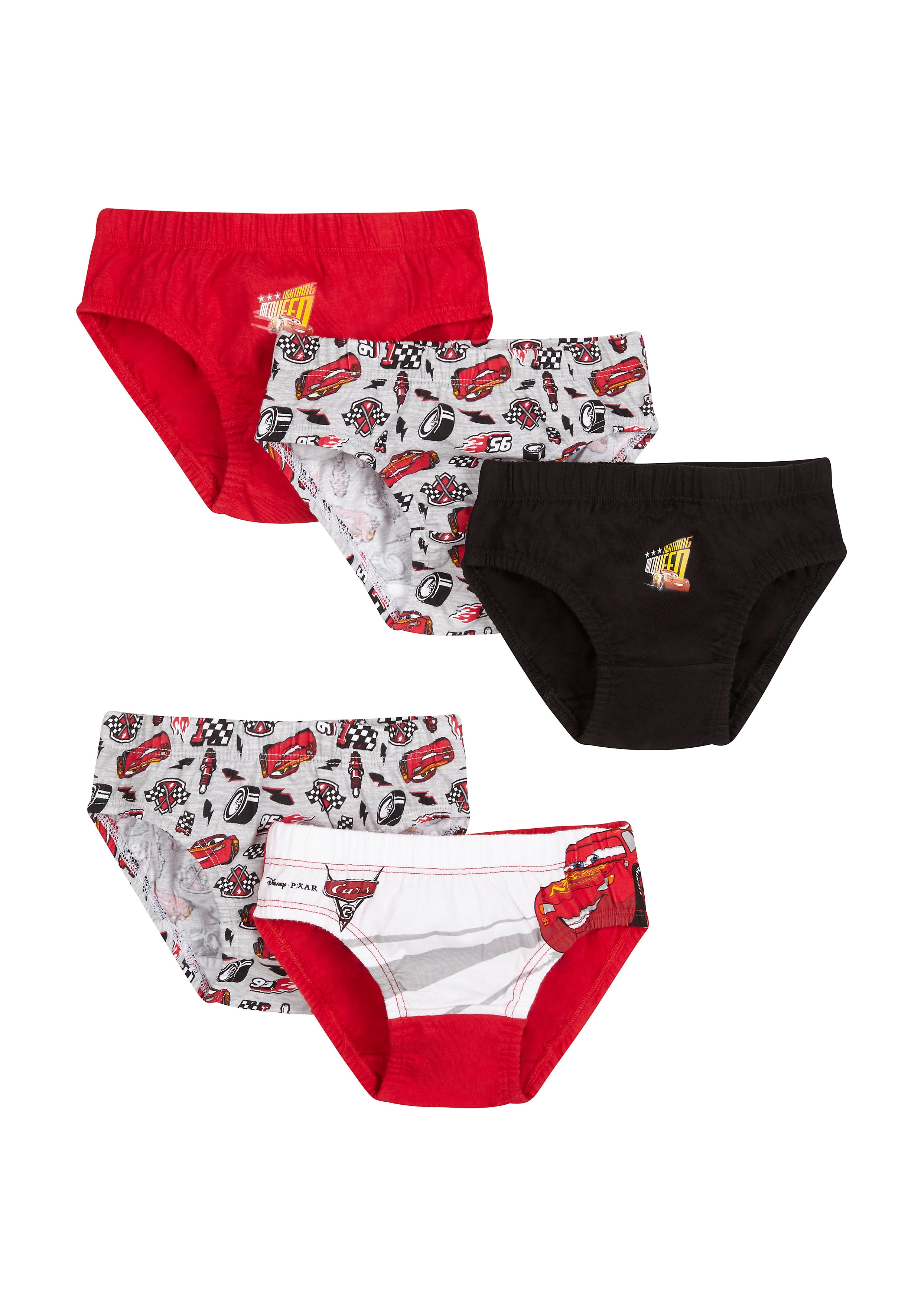Mothercare | Boys Briefs Car Print - Pack Of 5 - Red
