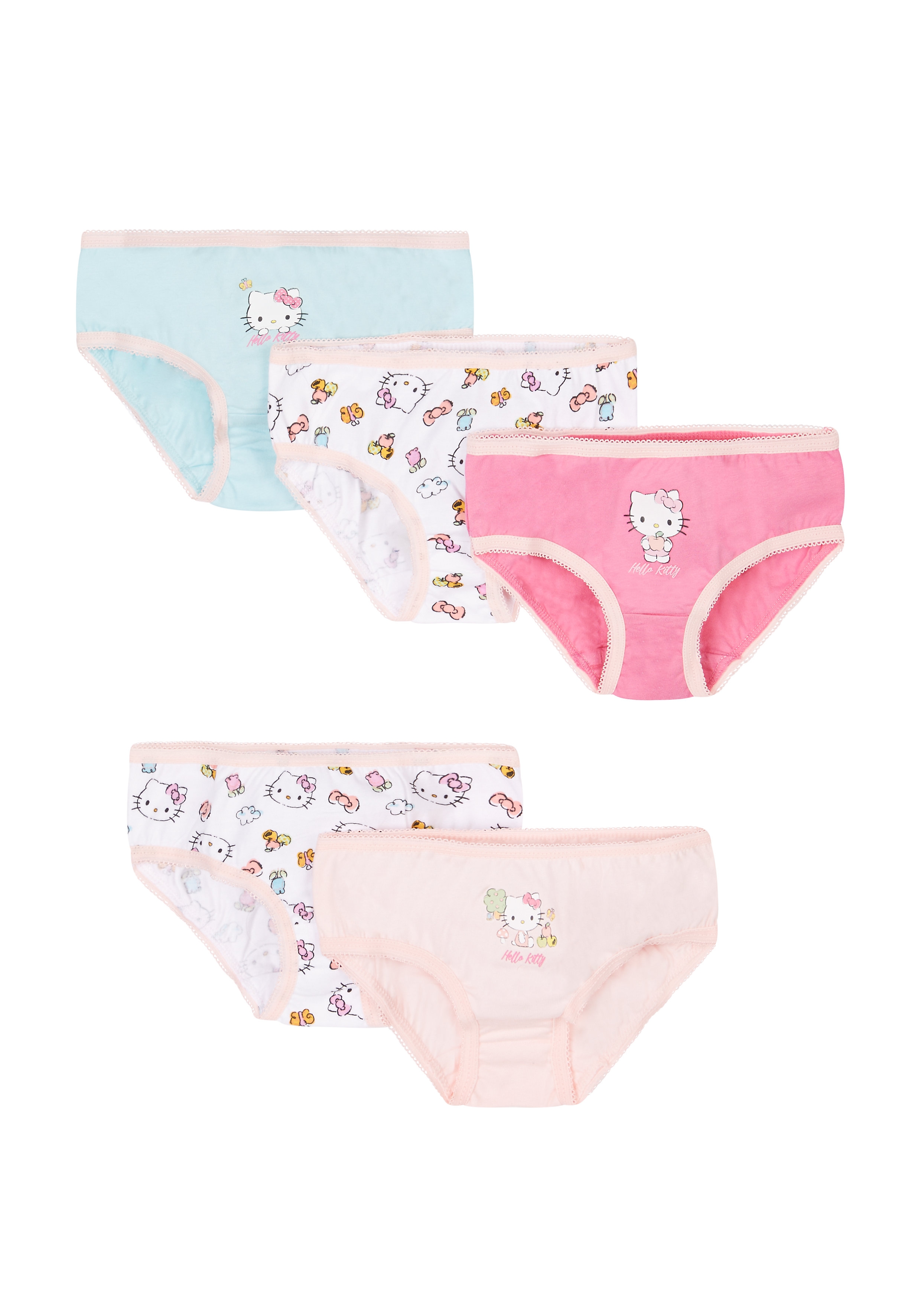 Mothercare | Girls Briefs Kitty Print - Pack Of 5 - Multicolor