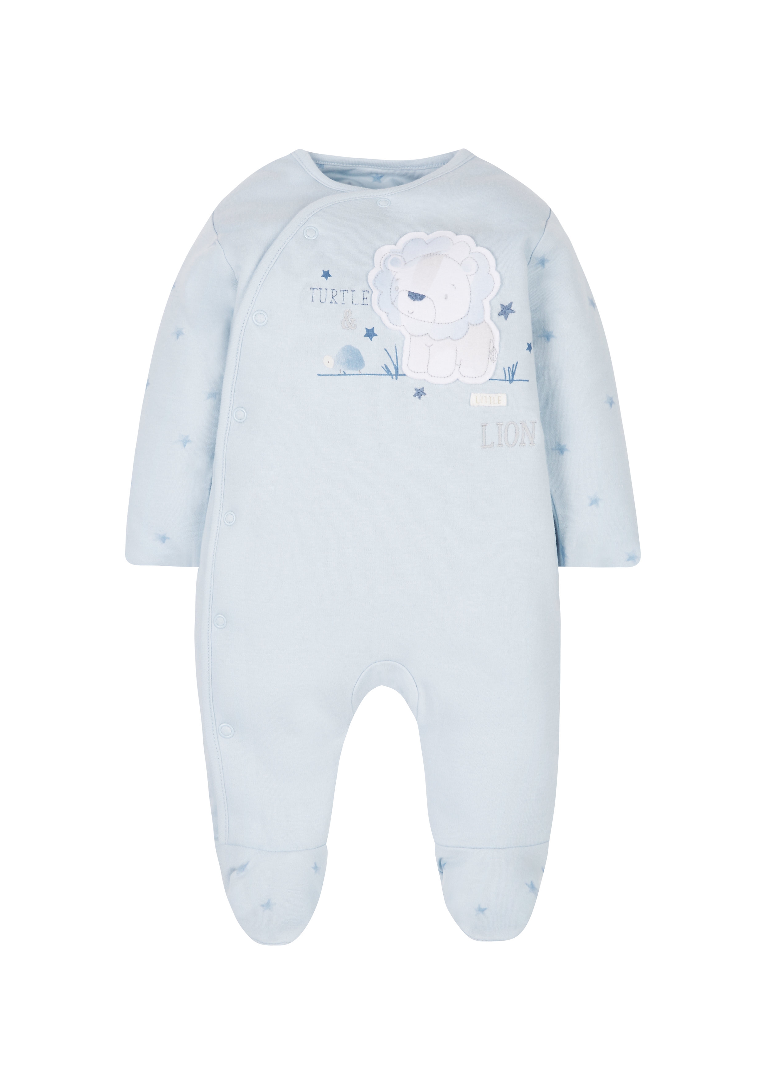 Mothercare | Boys Full Sleeves Snowsuit Lion Patchwork - Blue