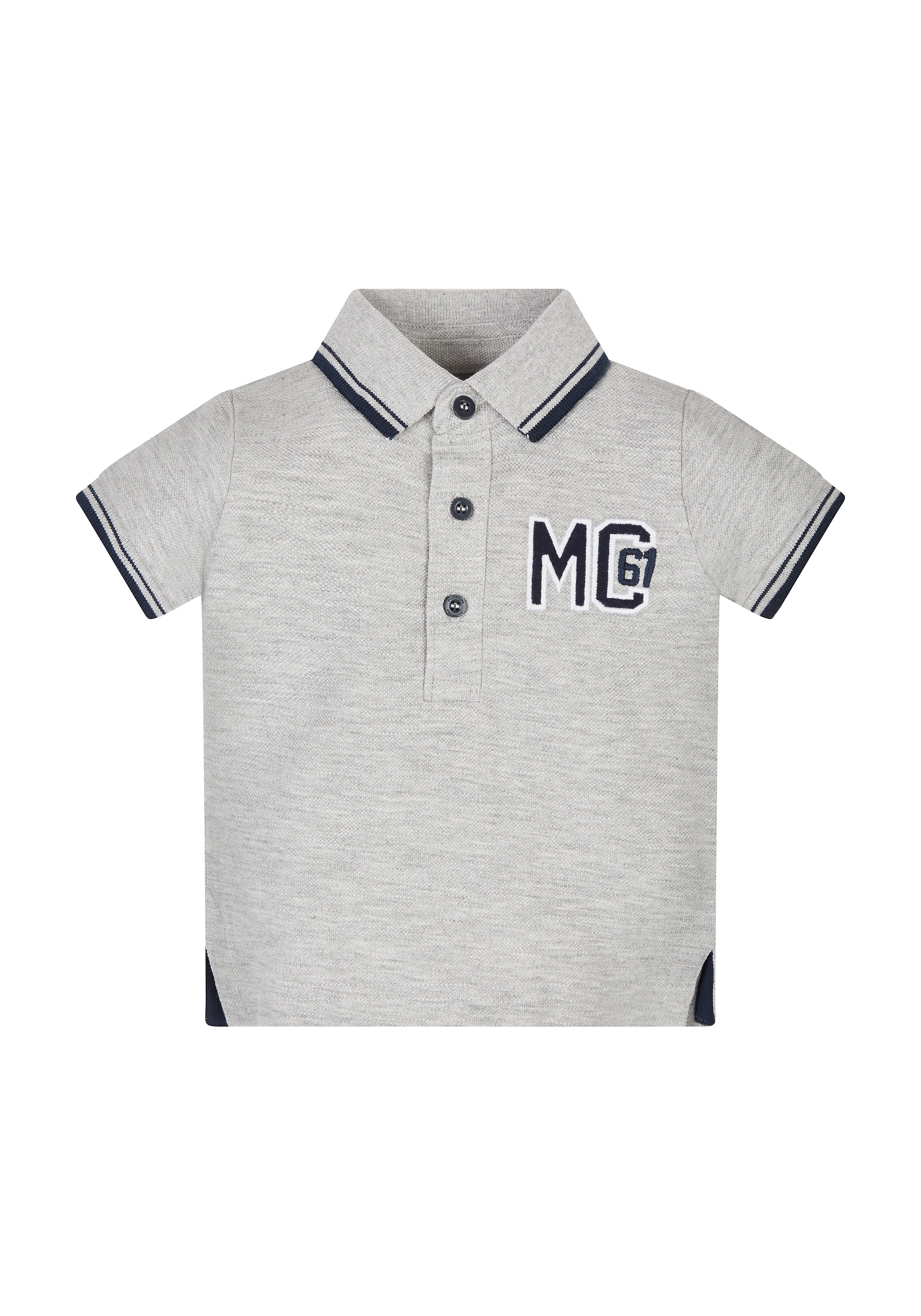 Mothercare | Boys Half Sleeves Polo T-Shirt Embroidered - Grey