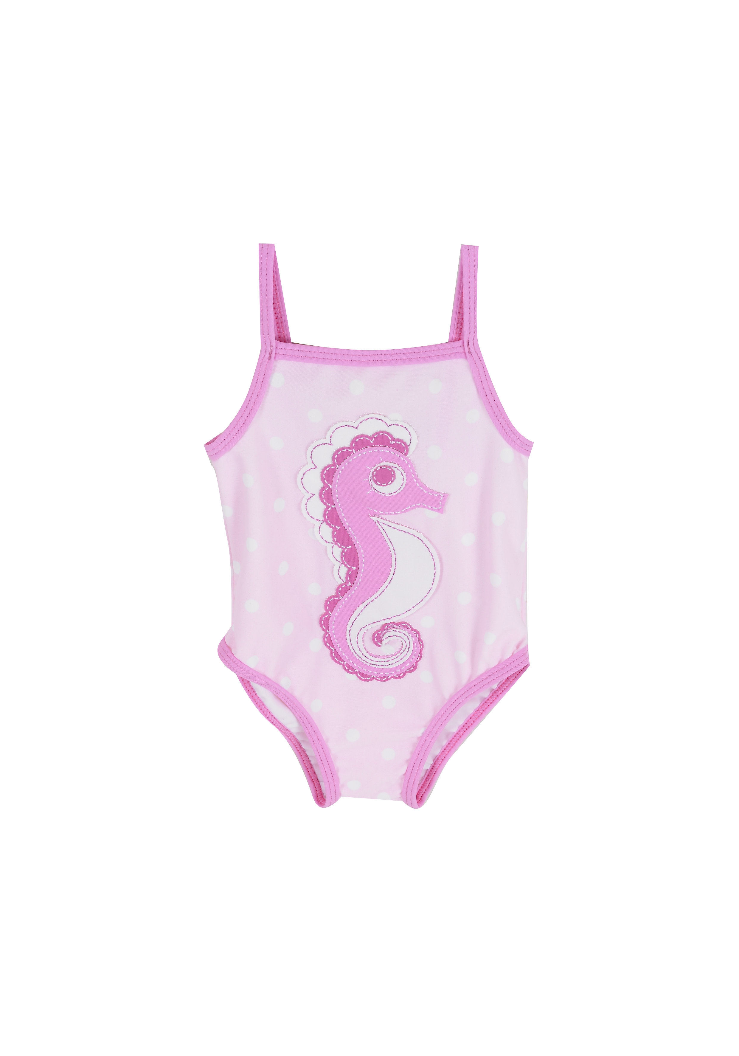 Mothercare | Girls Sleeveless Swimsuit Seahorse Design - Pink