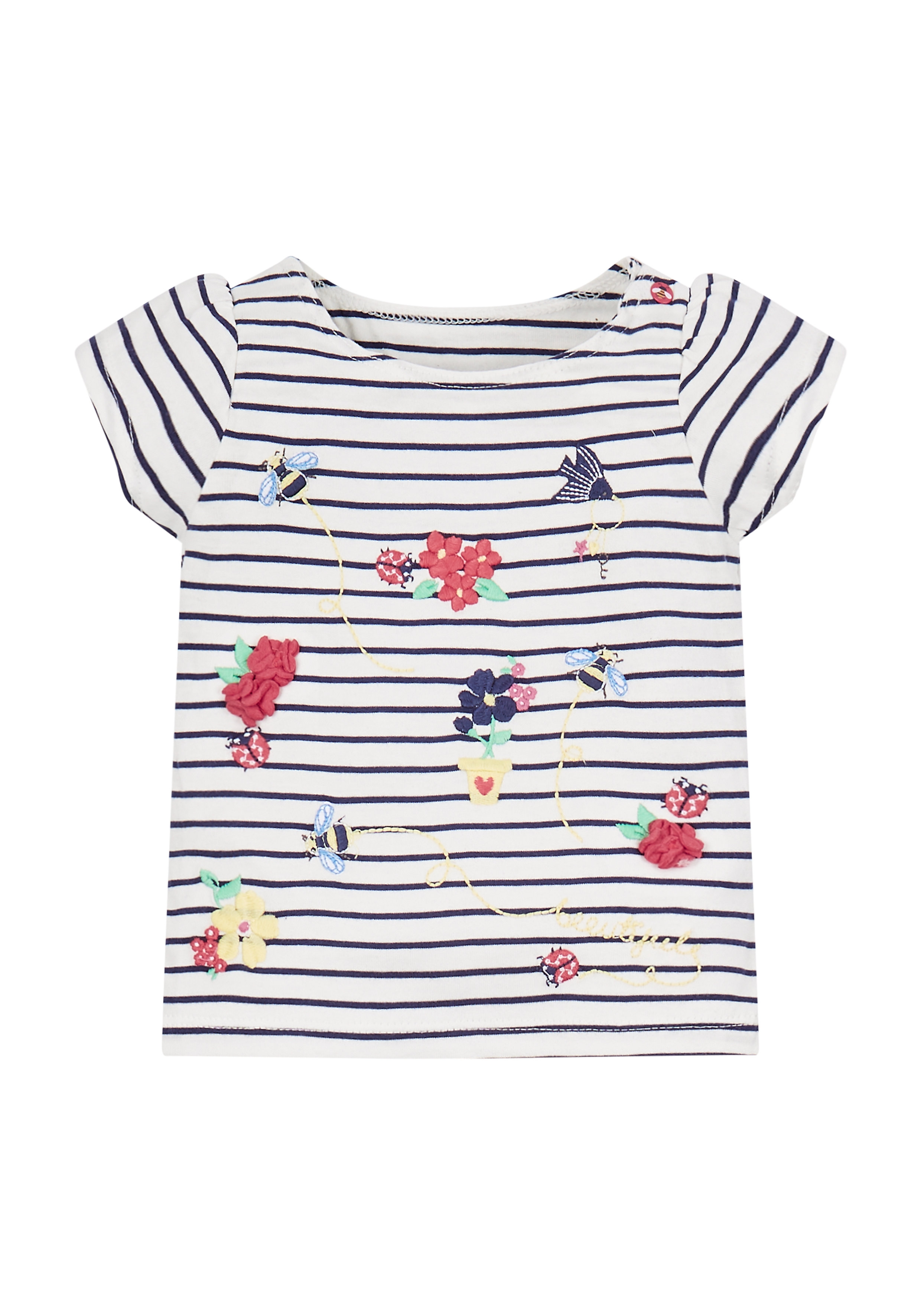 Mothercare | Striped Flower T-Shirt