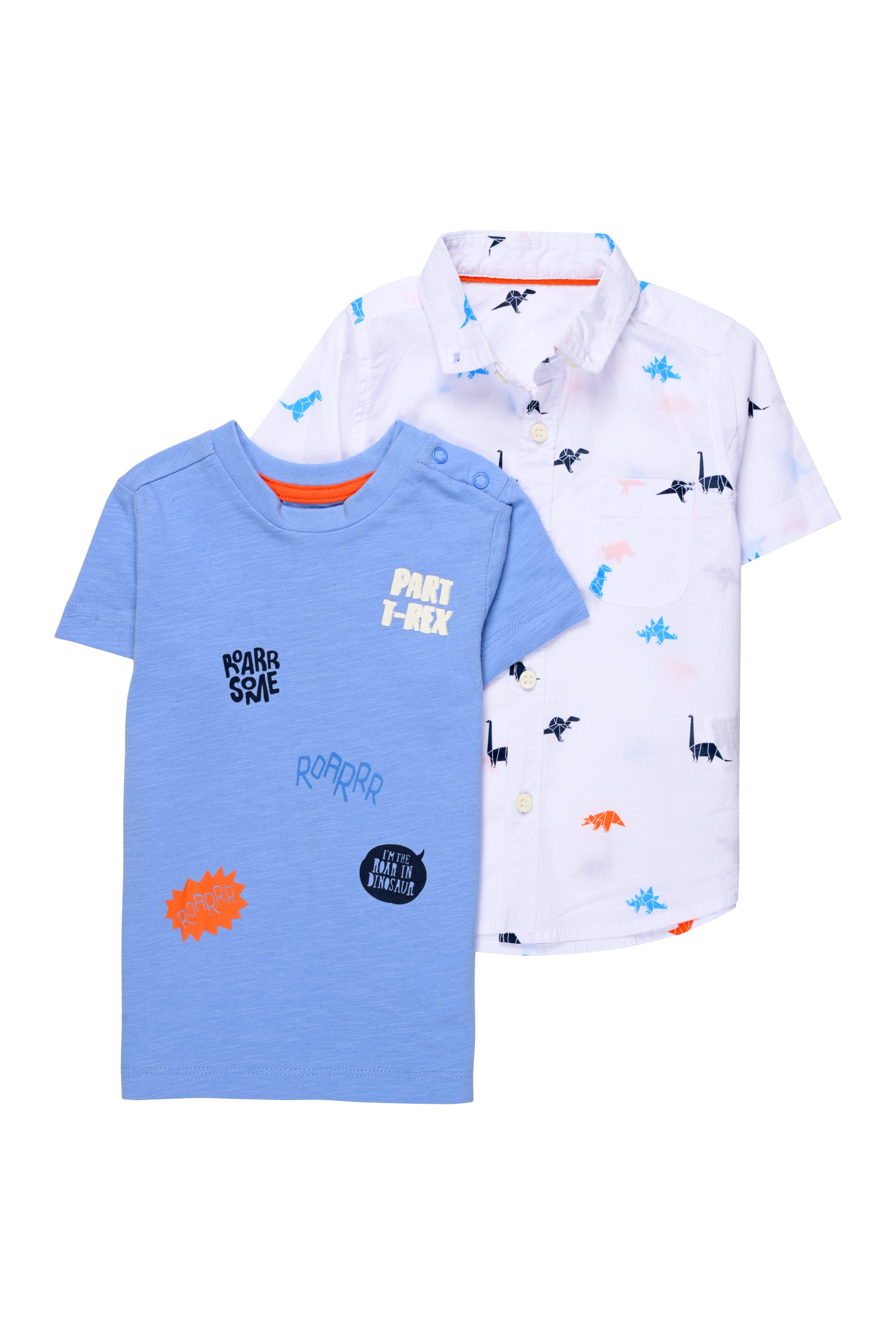 Mothercare | Boys Half Sleeves T-Shirt -Pack of 2-Multicolor