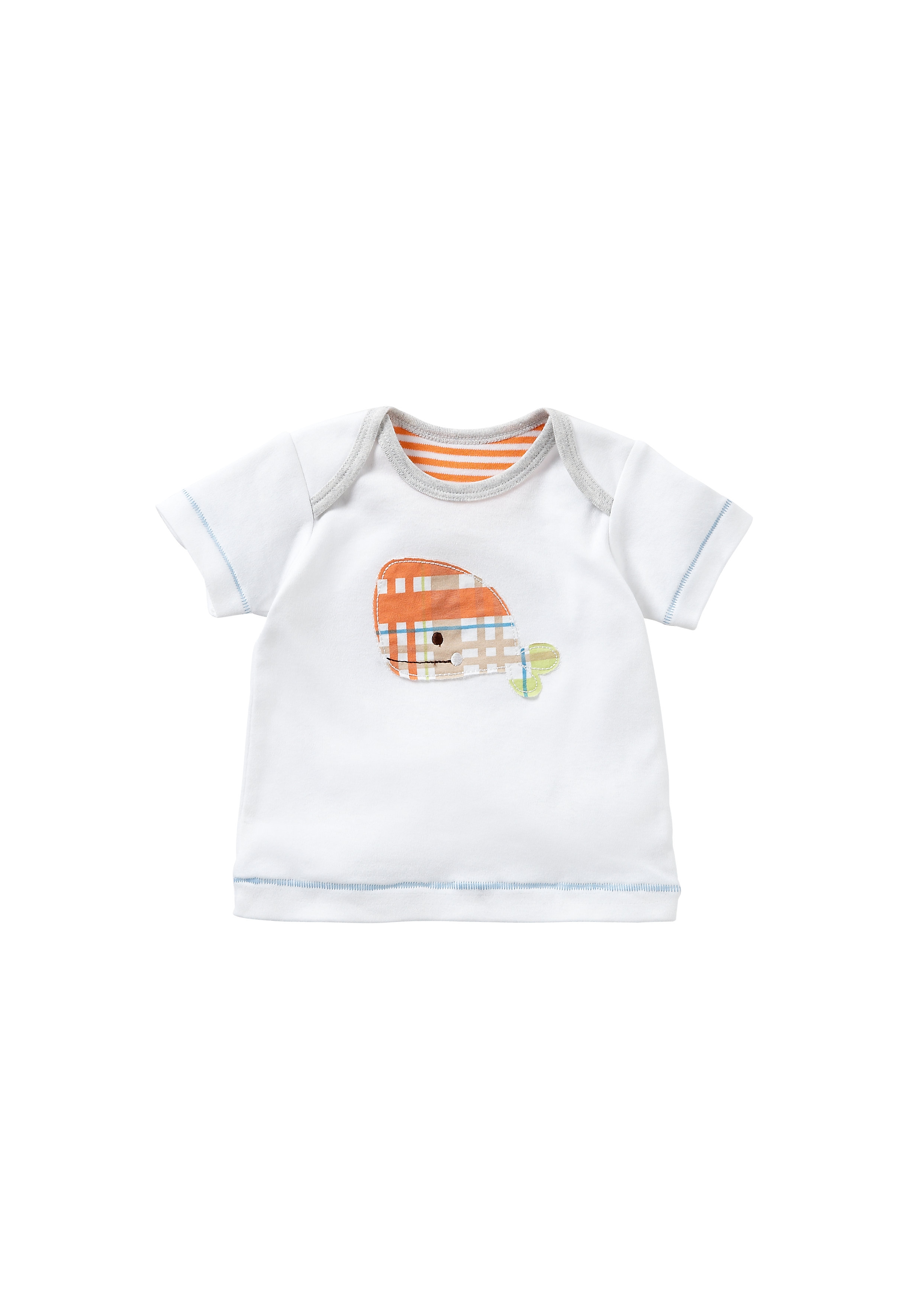 Mothercare | Boys Half Sleeves T-Shirt Whale Patchwork - White
