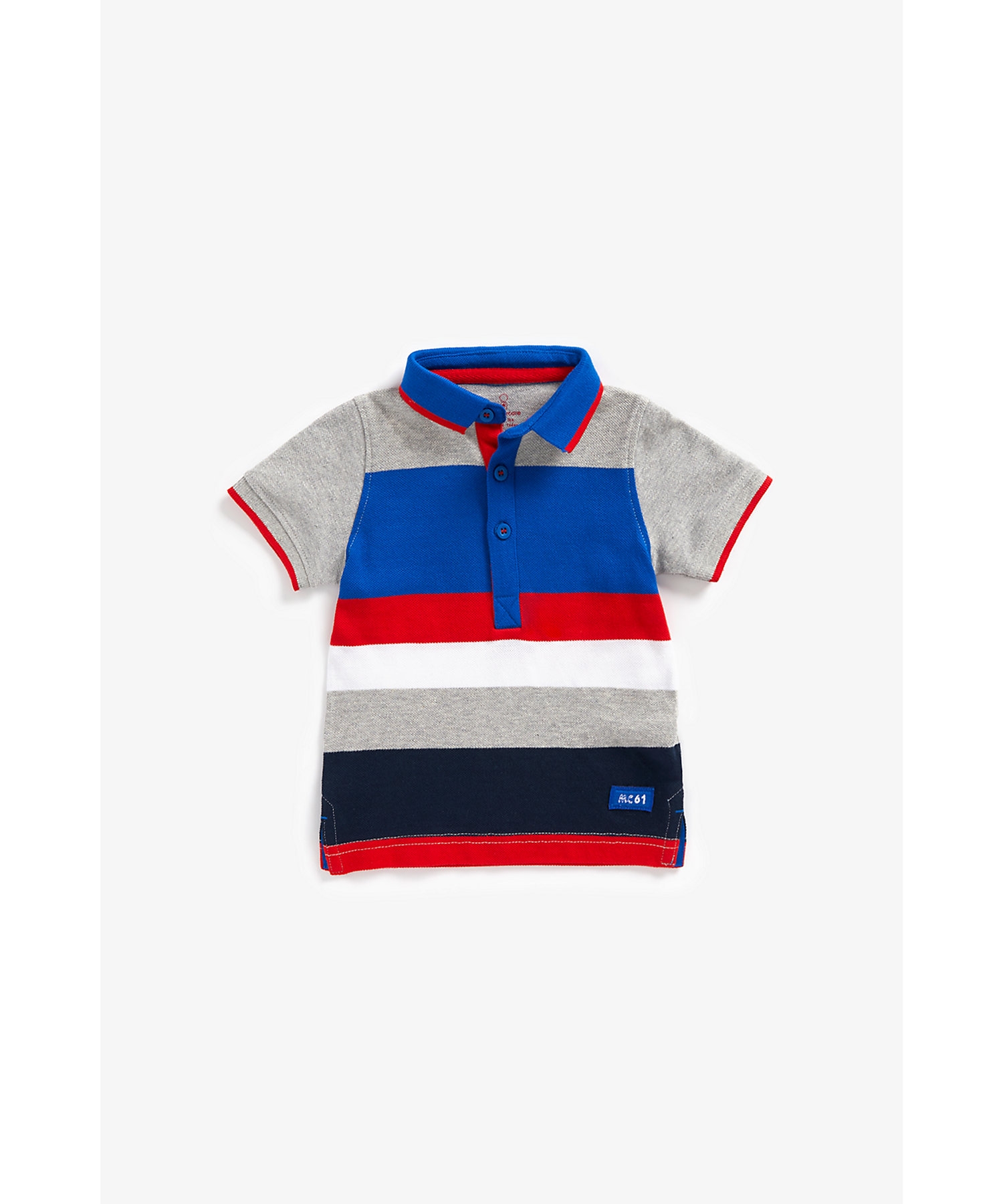 Boys Short Sleeves Polo T-Shirts Striped-Multicolor
