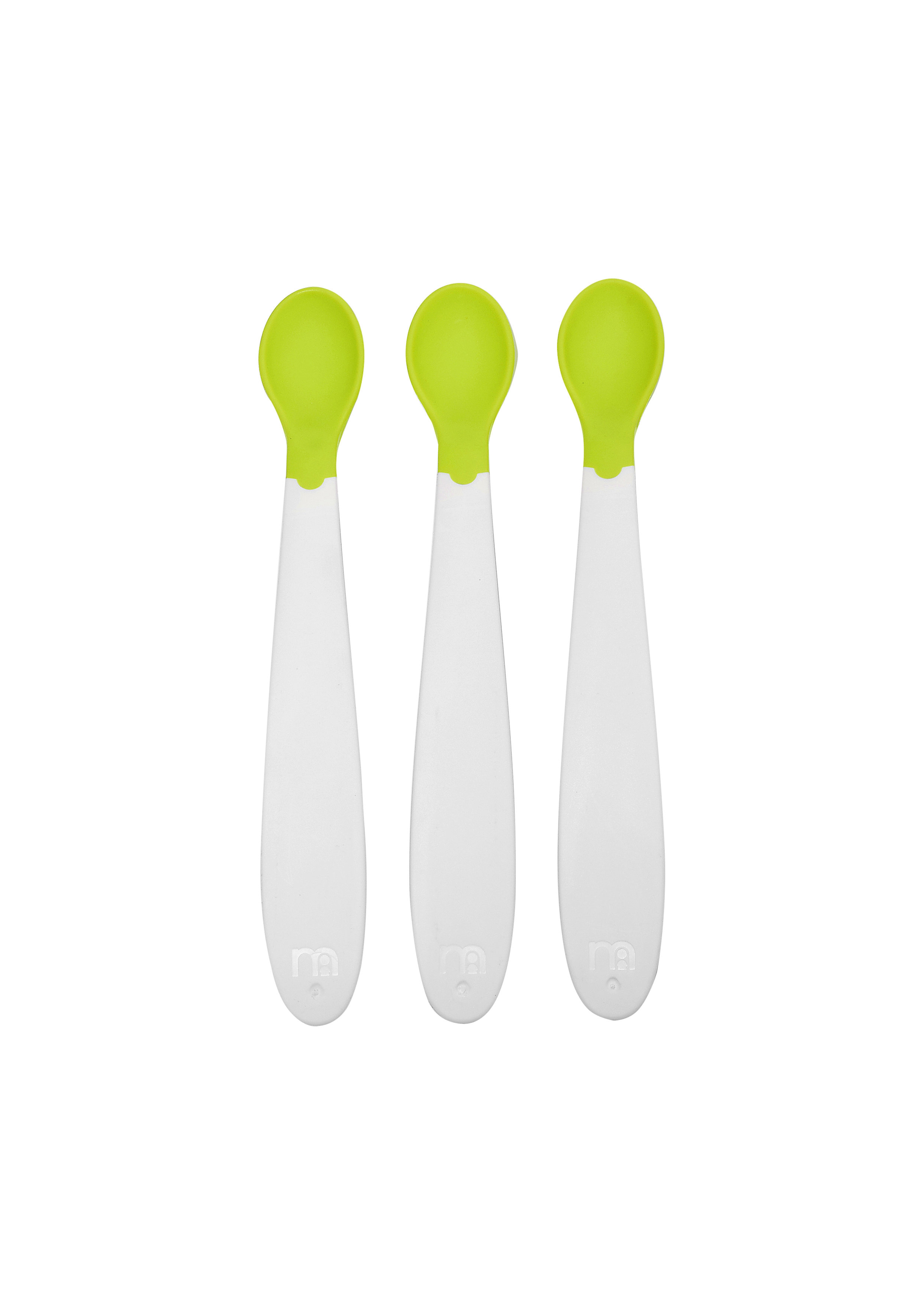 Mothercare | Mothercare Long Weaning Spoons Pack of 3 White / Lime